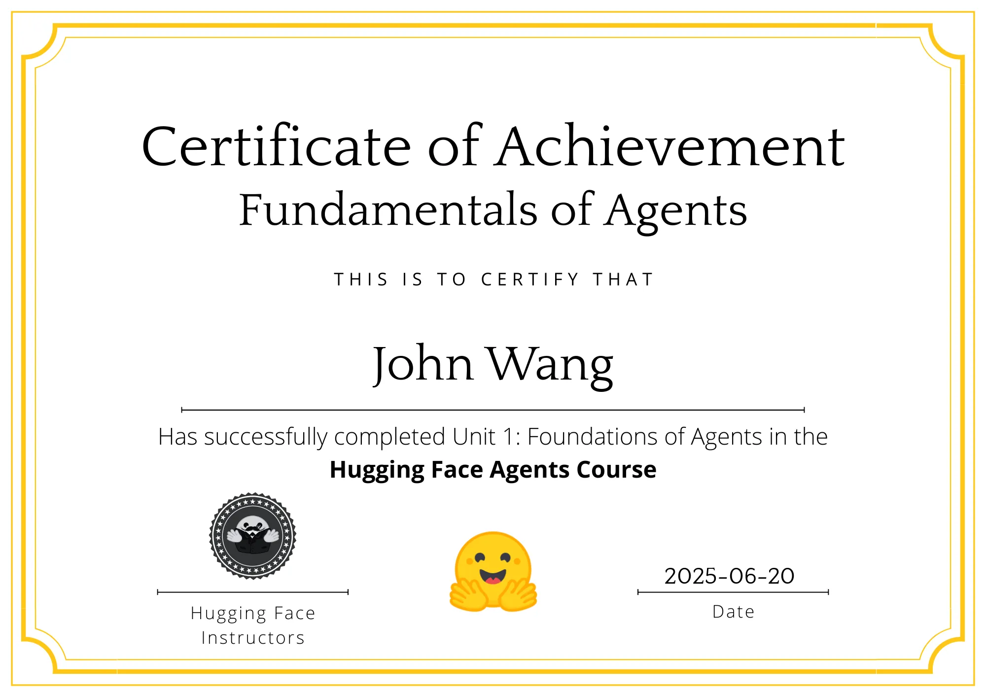 John's Fundamentals of Agents from Hugging Face