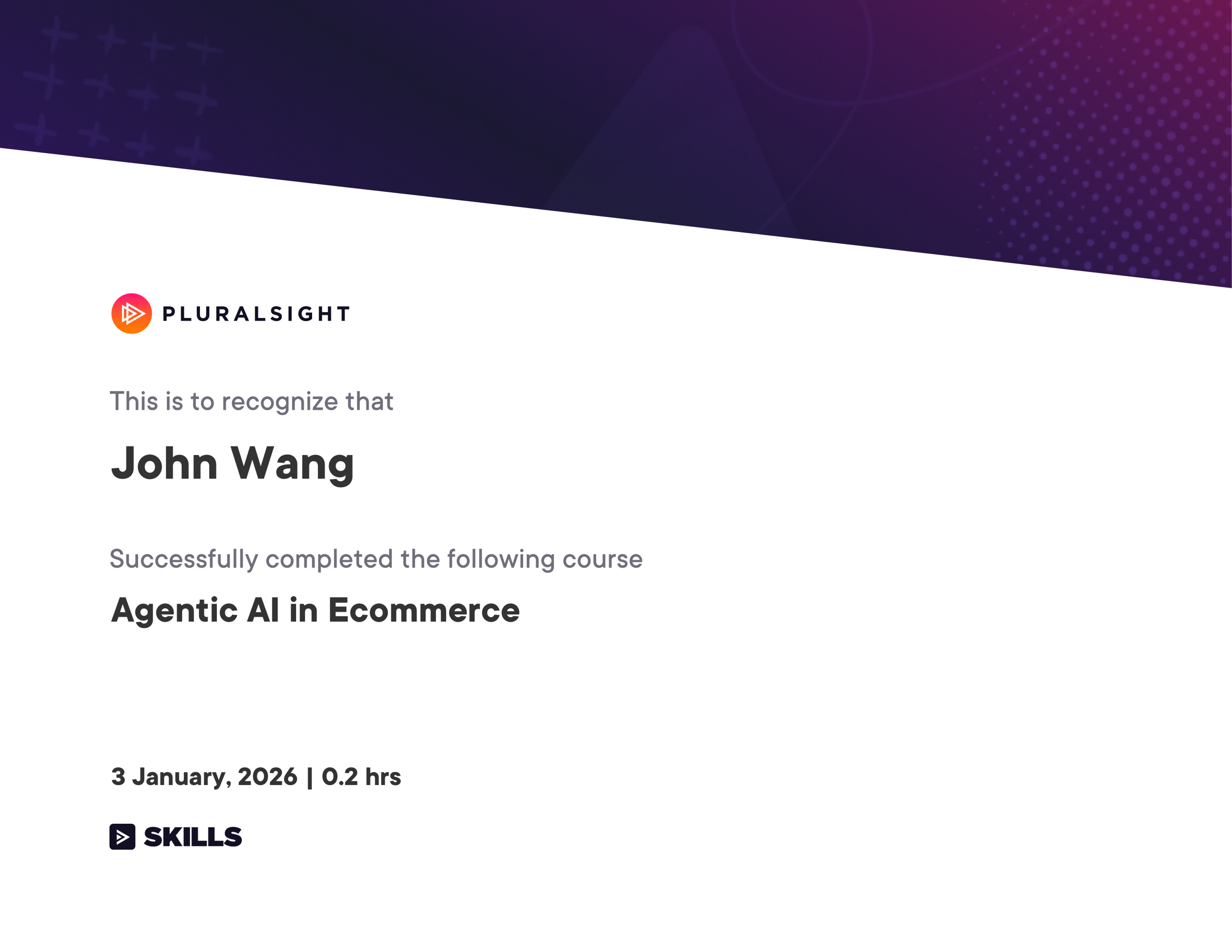 John's Agentic AI in Ecommerce from Pluralsight by Vovwe Enyoyi