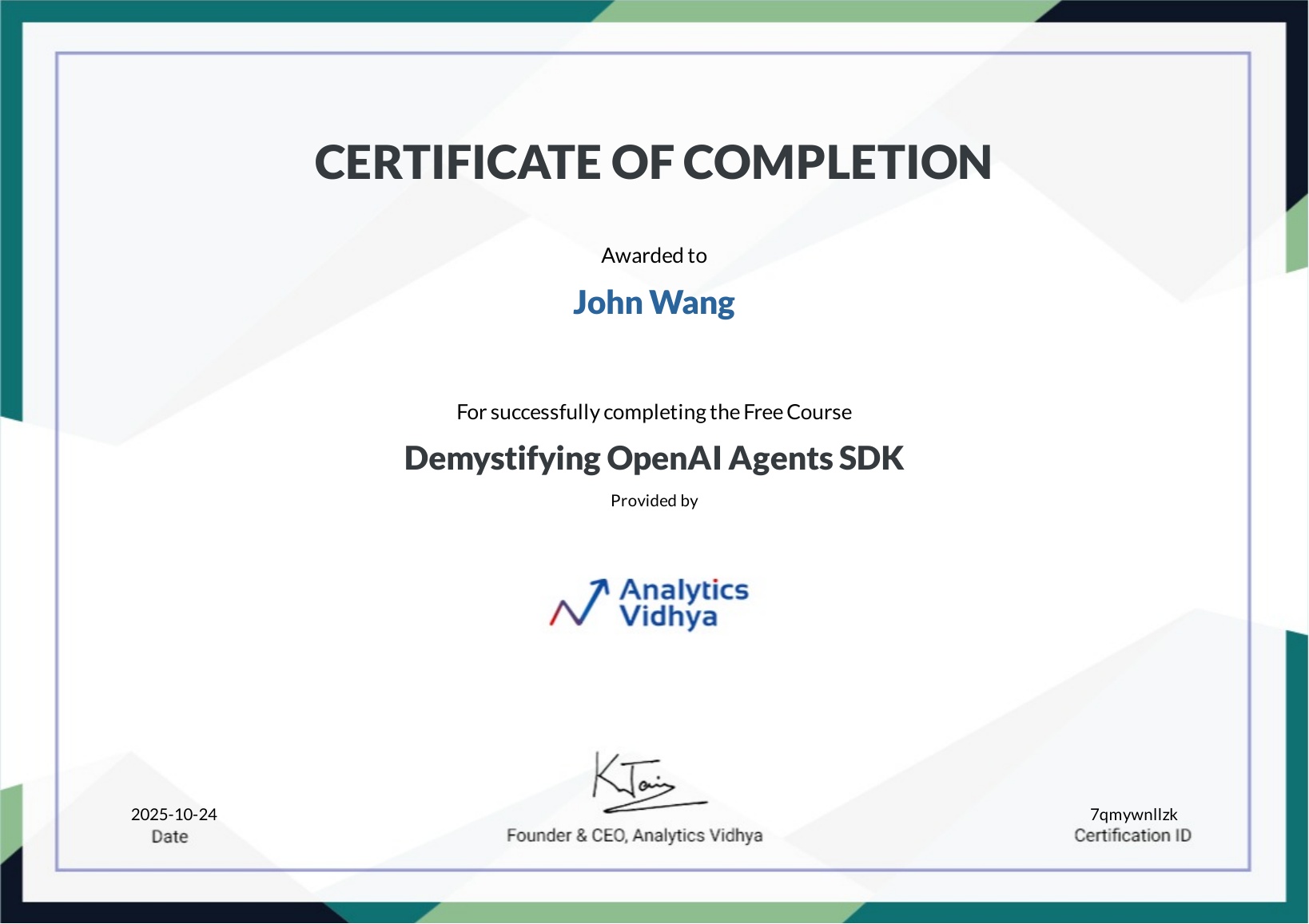 John's Demystifying OpenAI Agents SDK from Analytics Vidhya by Prashant Sahu