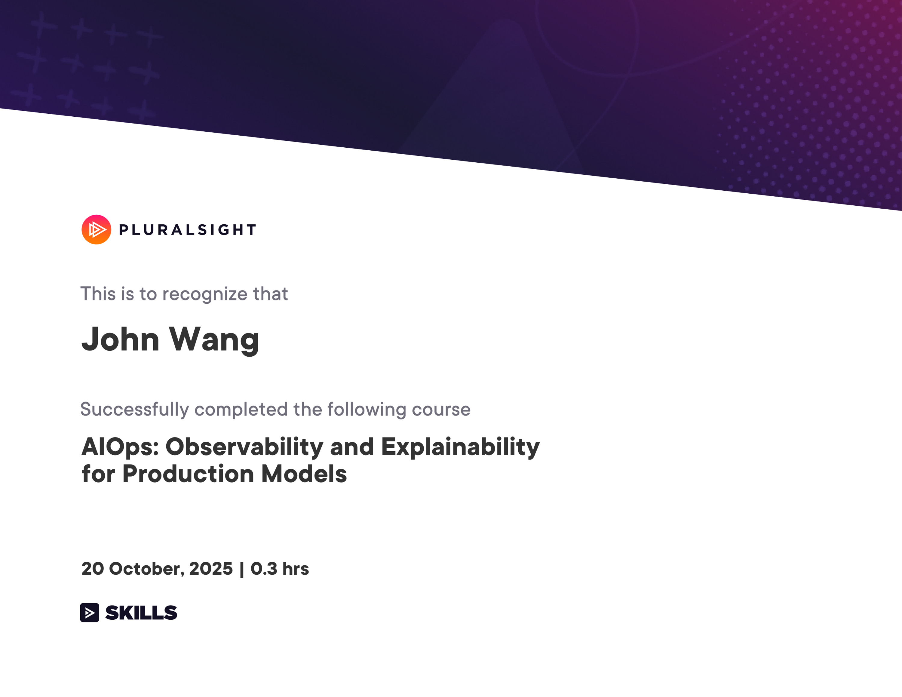 John's AIOps: Observability and Explainability for Production Models from Pluralsight by Russ Thomas