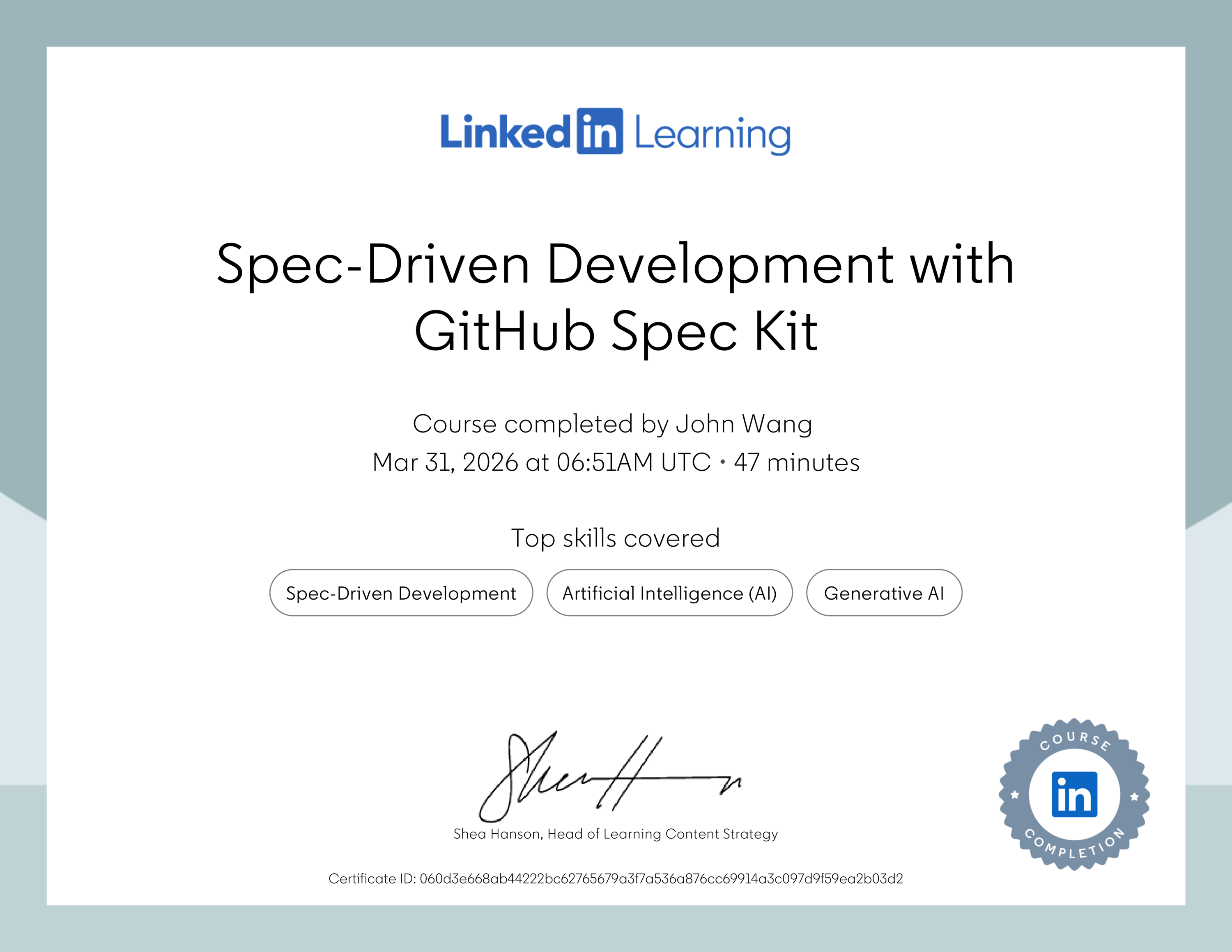 John's Spec-Driven Development with GitHub Spec Kit from LinkedIn by Morten Rand-Hendriksen