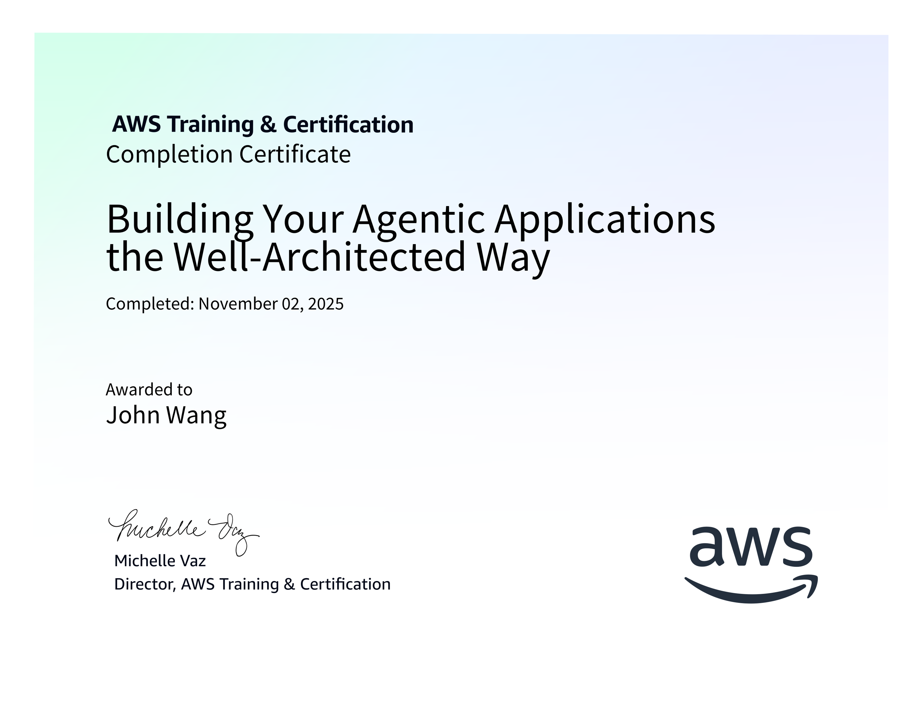 John's Building Your Agentic Applications the Well-Architected Way from AWS