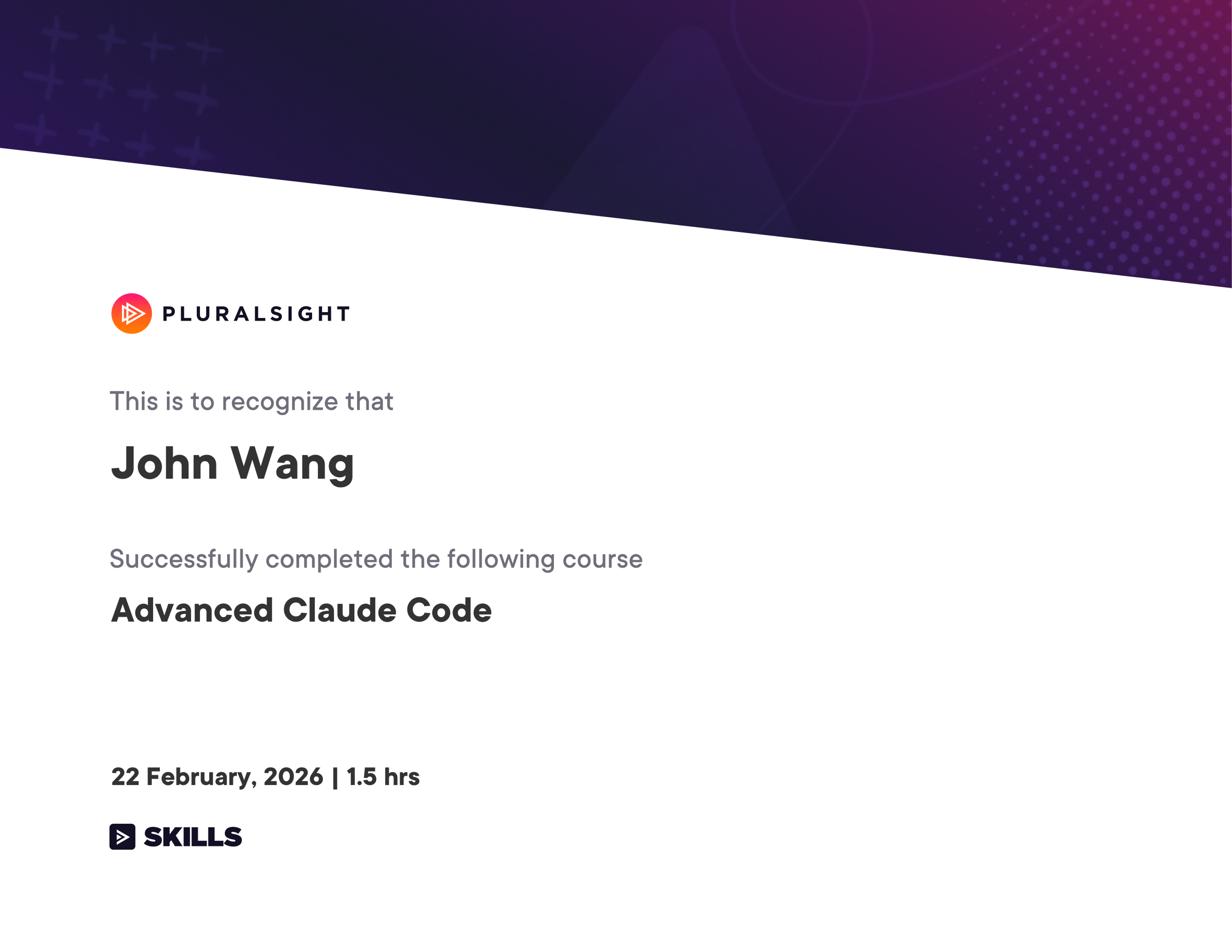 John's Advanced Claude Code from Pluralsight by Karoly Nyisztor