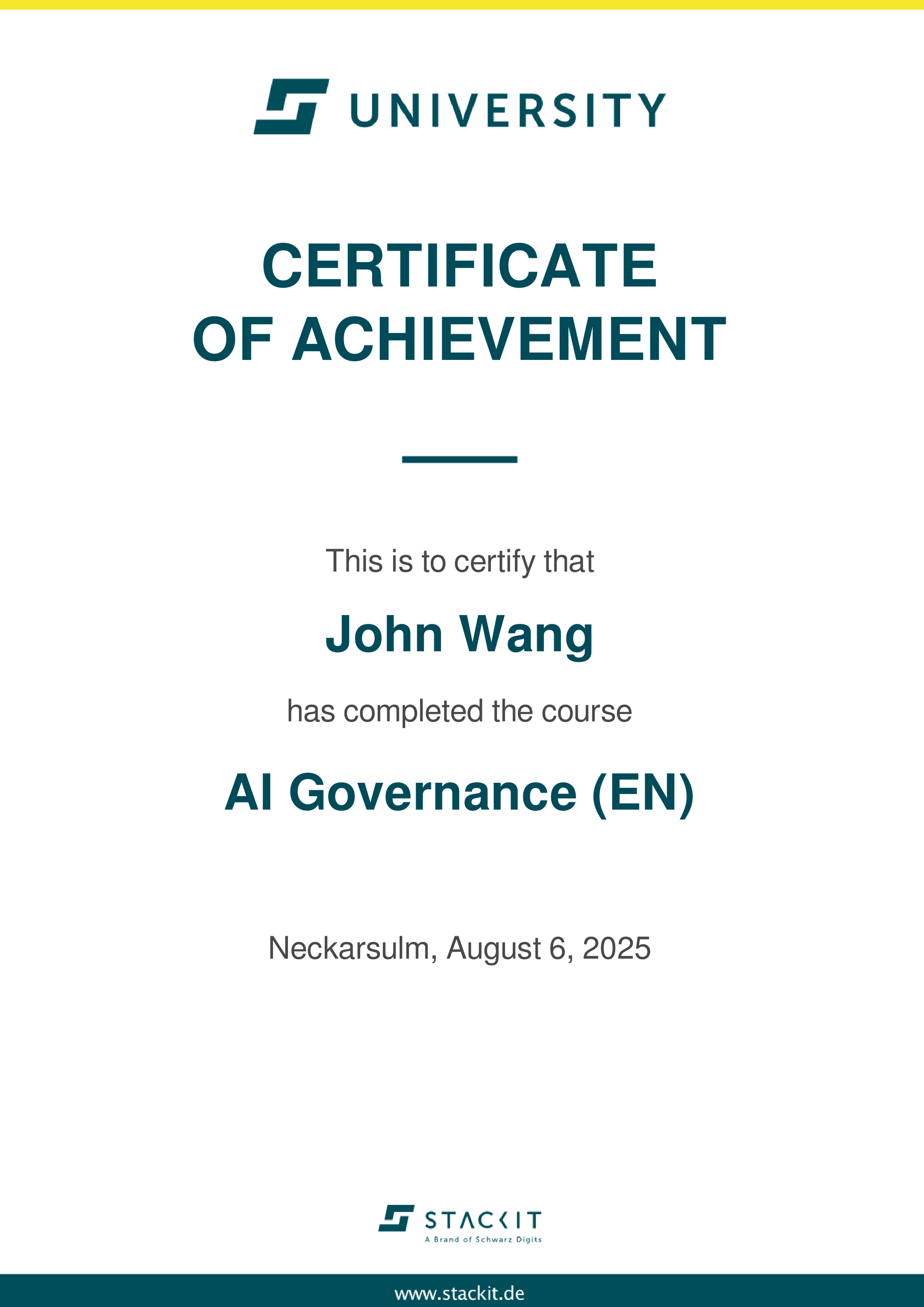 John's AI Governance from STACKIT