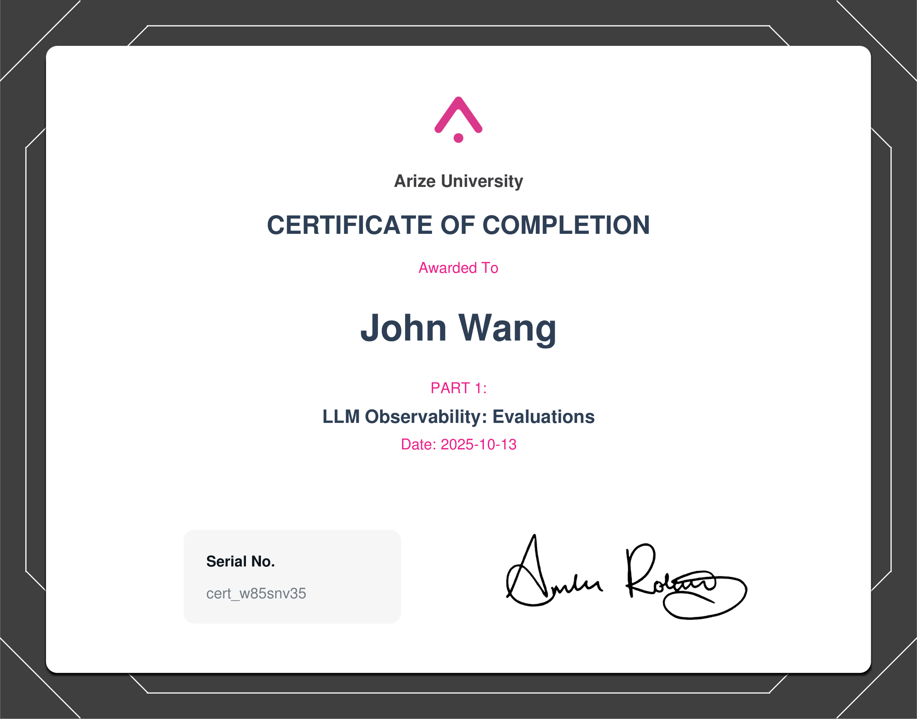 John's LLM Observability: Evaluations from Arize by Amber Roberts