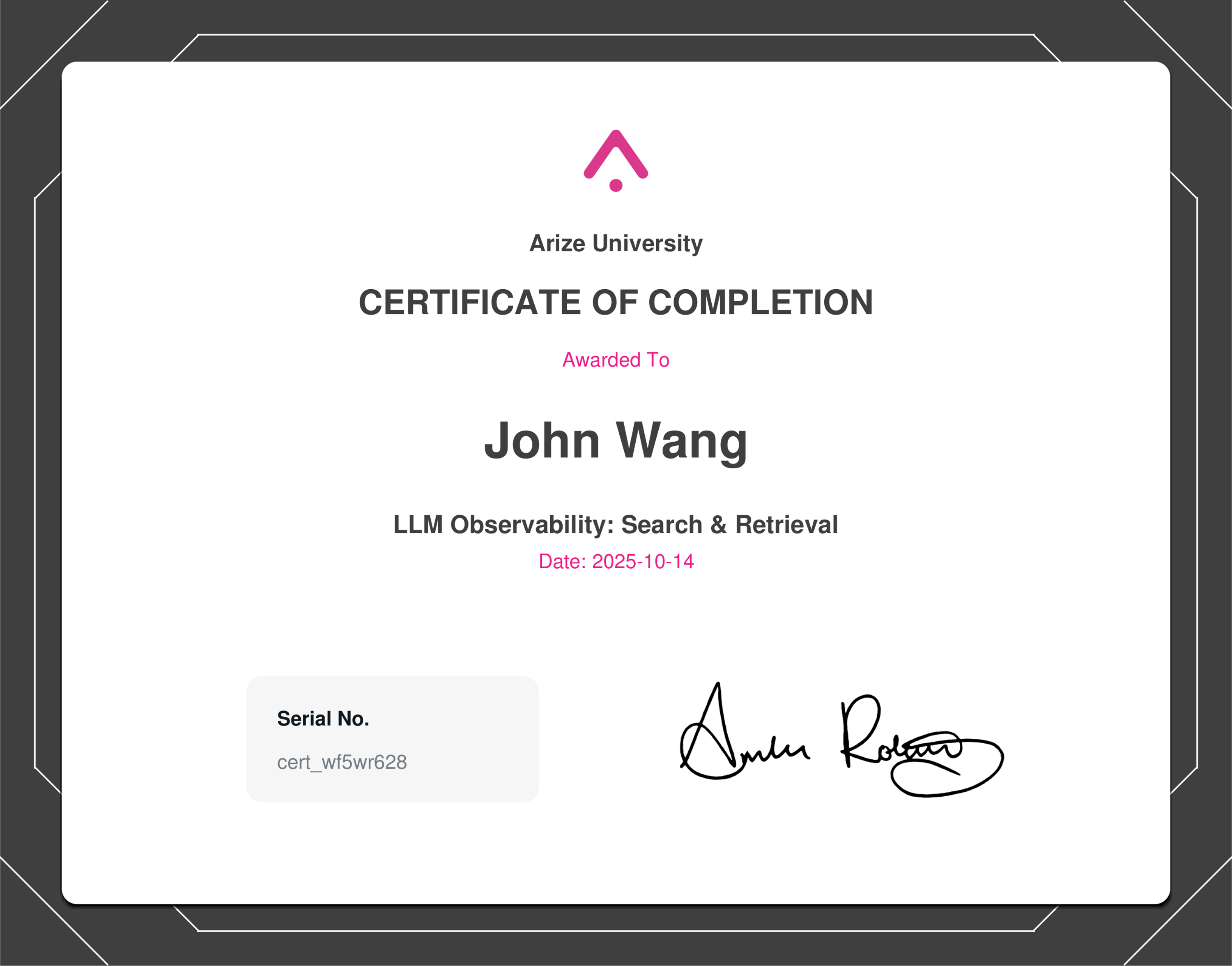 John's LLM Observability: Search & Retrieval from Arize by Amber Roberts