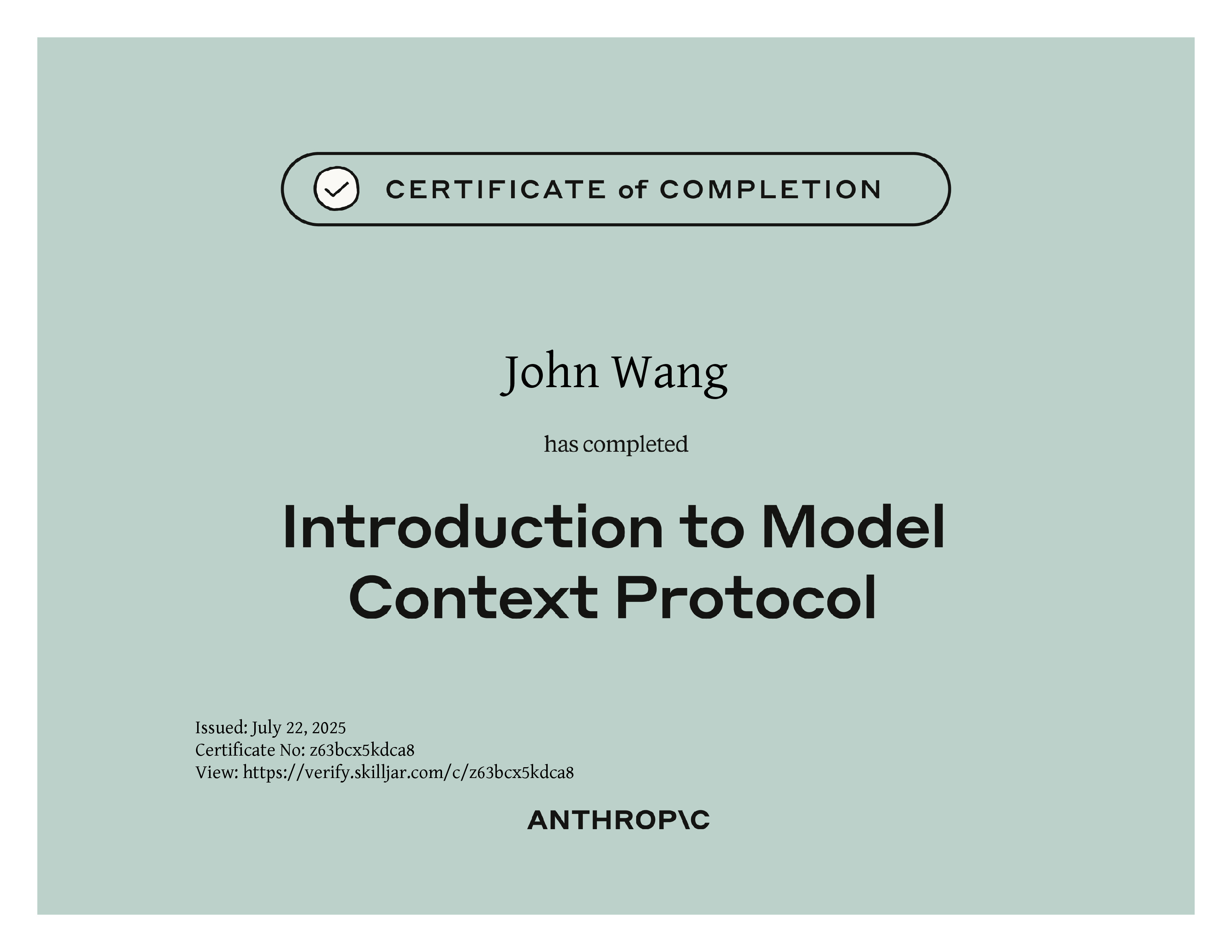 John's Introduction to Model Context Protocol from Anthropic