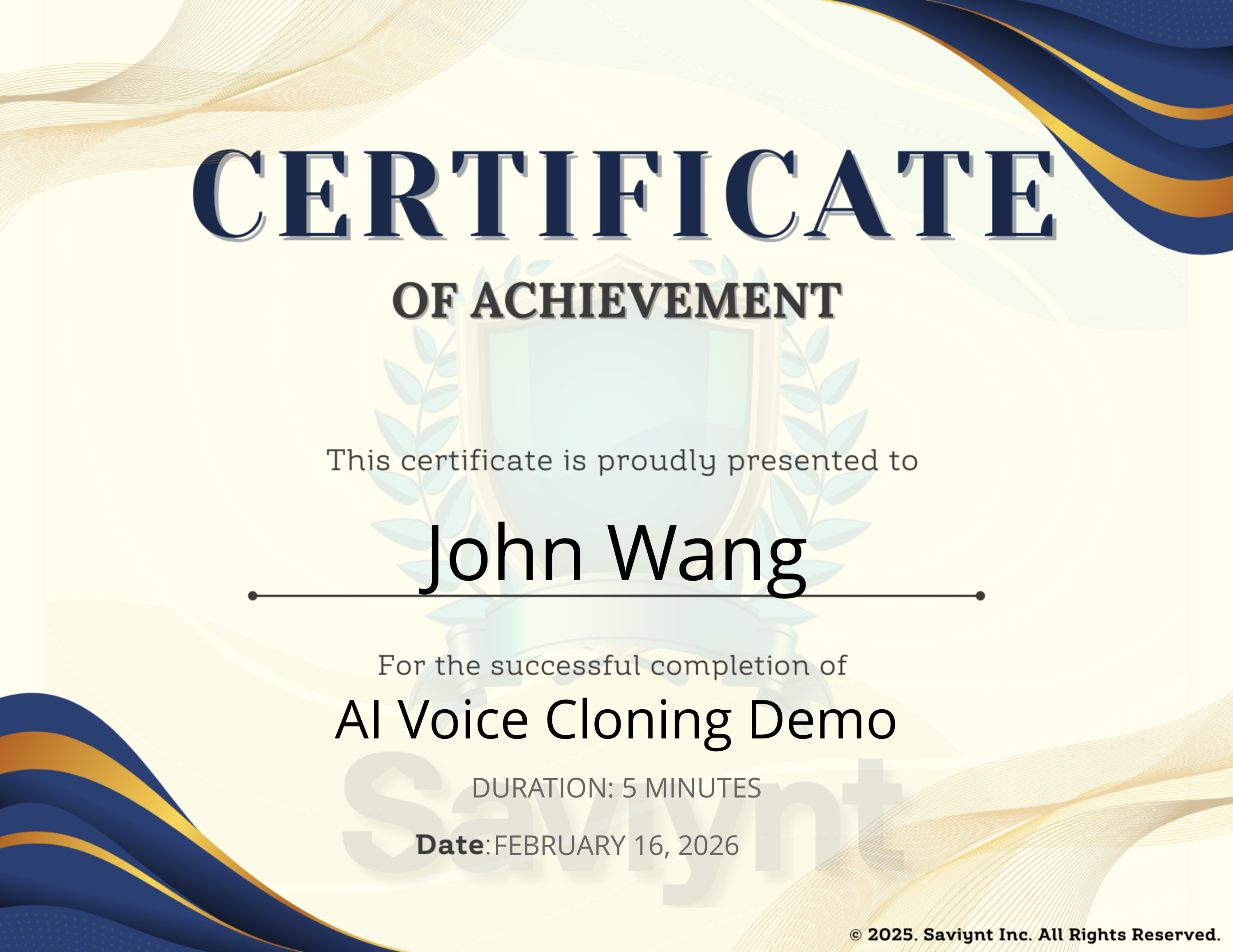 John's AI Voice Cloning Demo from Saviynt
