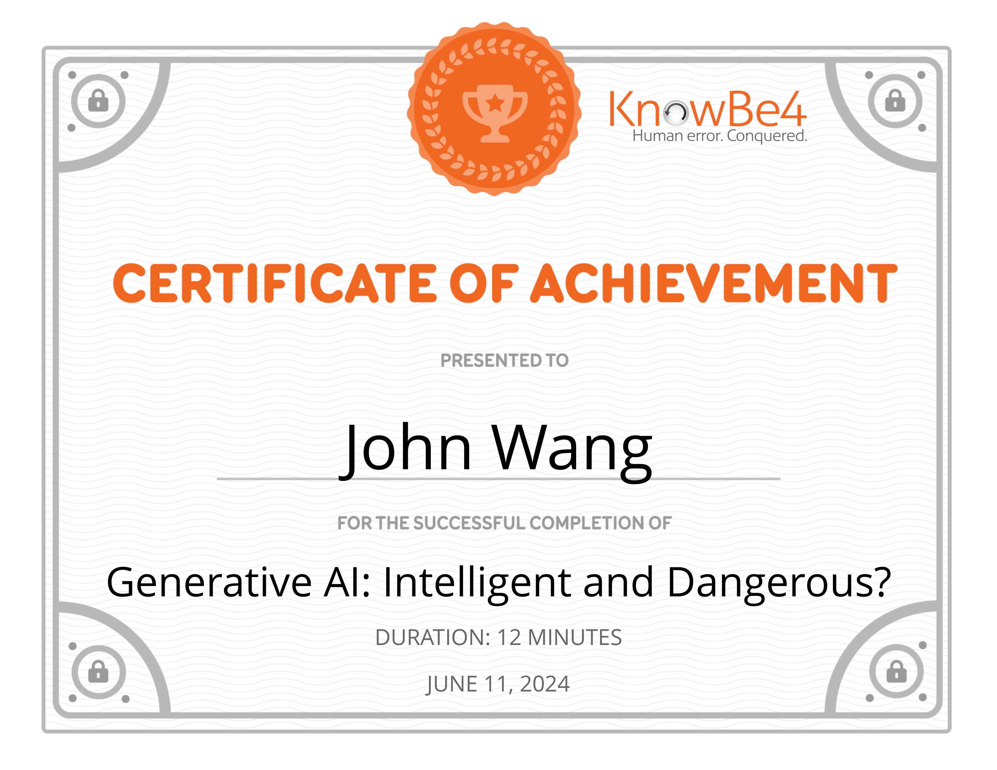 John's Generative AI: Intelligent and Dangerous? from KnowBe4 by Dr. Swantje Westpfahl