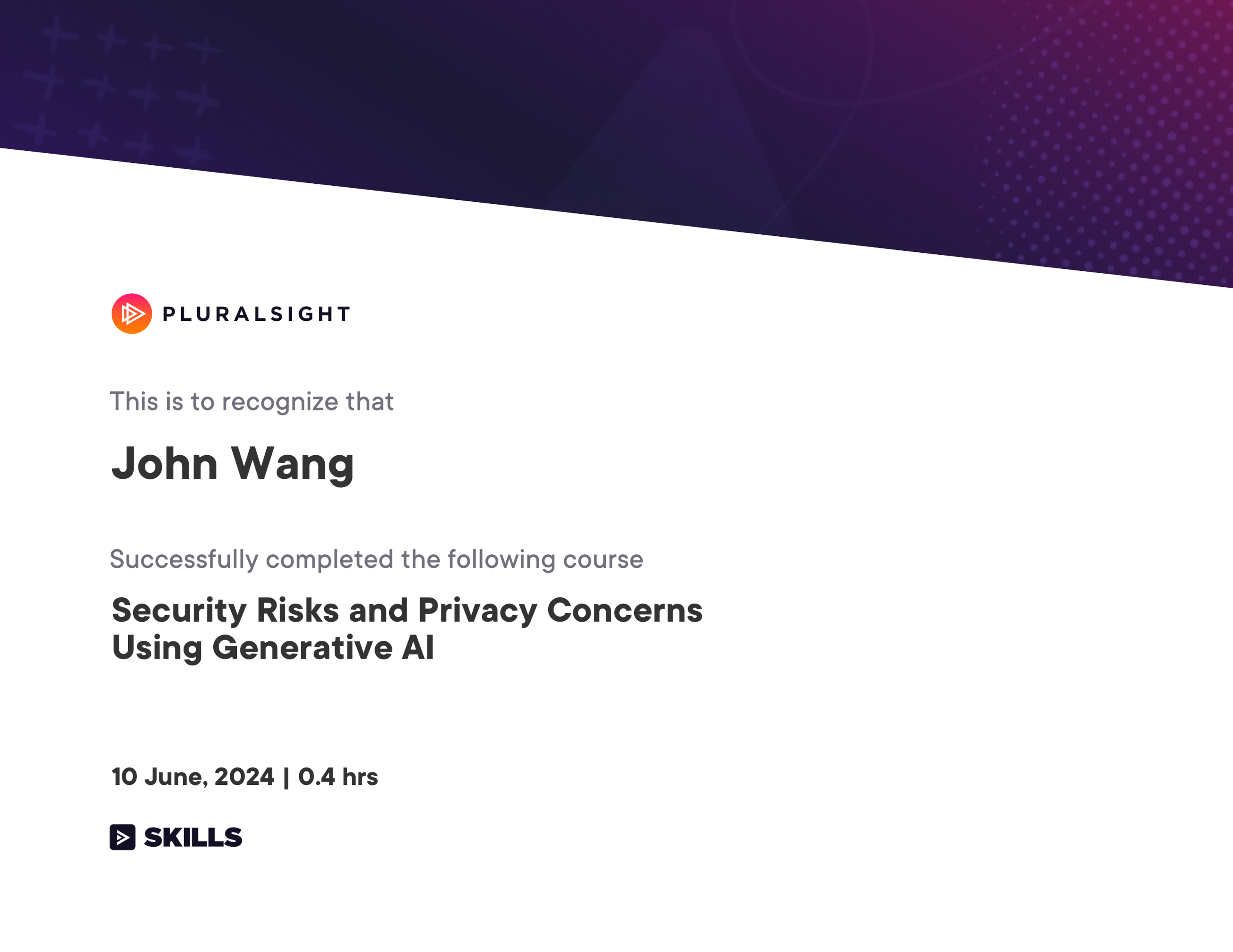 John's Security Risks and Privacy Concerns Using Generative AI from Pluralsight by Dr. Shaila Rana