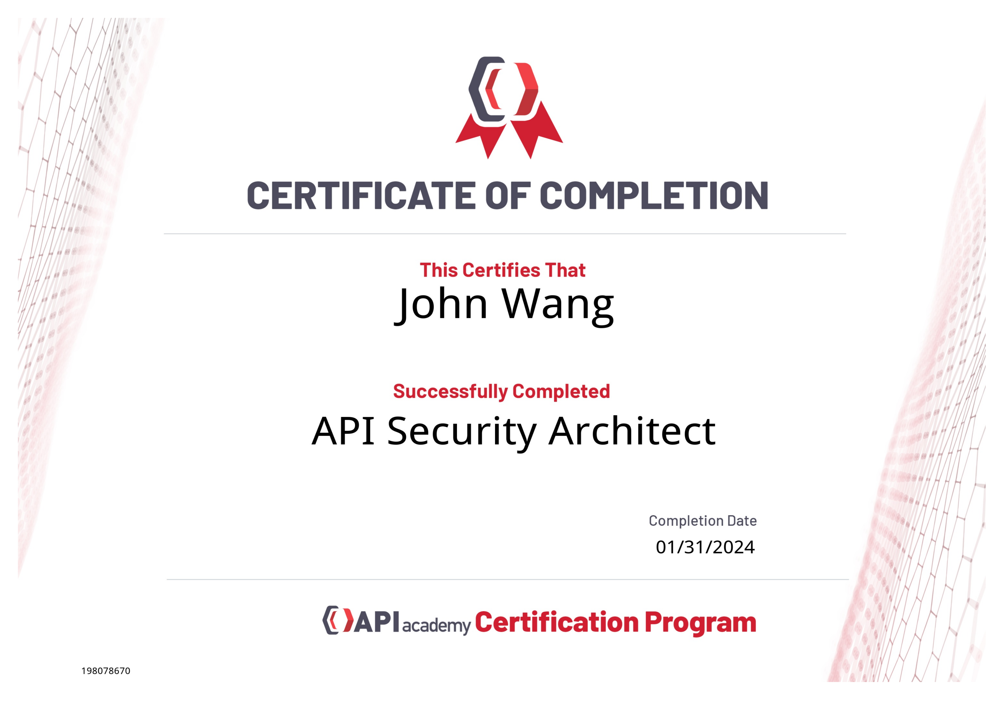 John's API Security Architect from API Academy