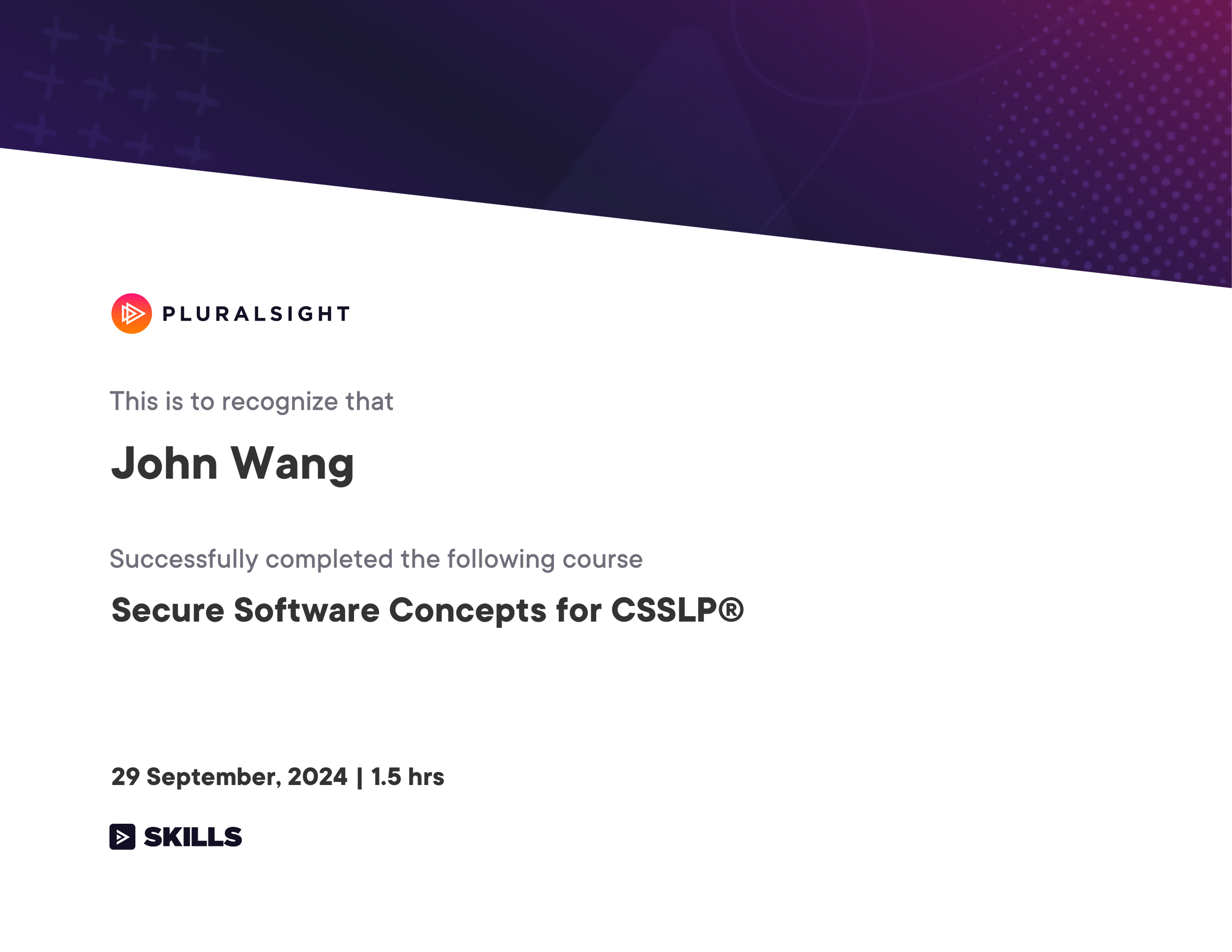 John's Secure Software Concepts for CSSLP® from Pluralsight by Kevin Henry