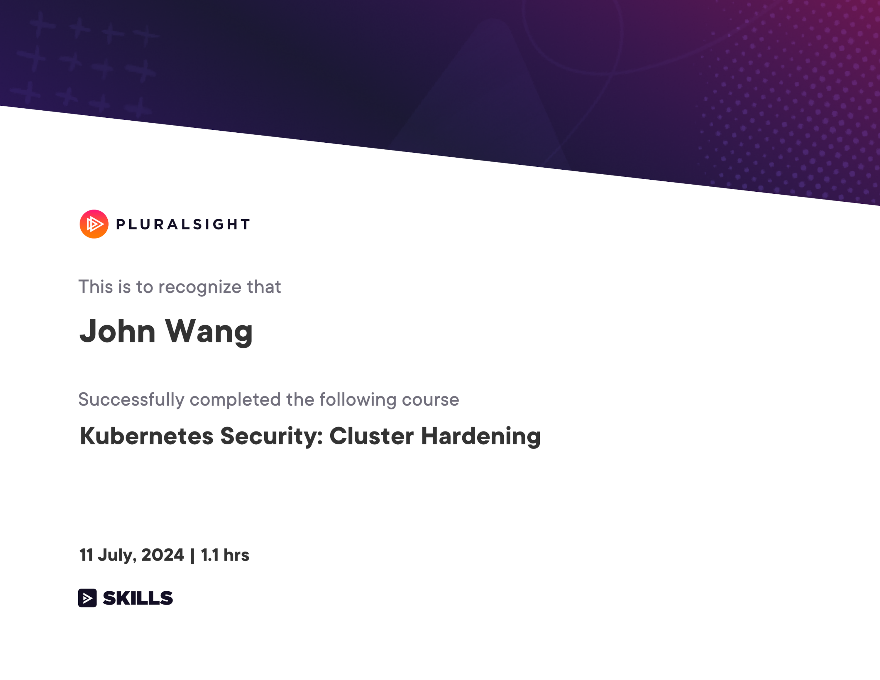 John's Kubernetes Security: Cluster Hardening from Pluralsight by Erik Whitaker