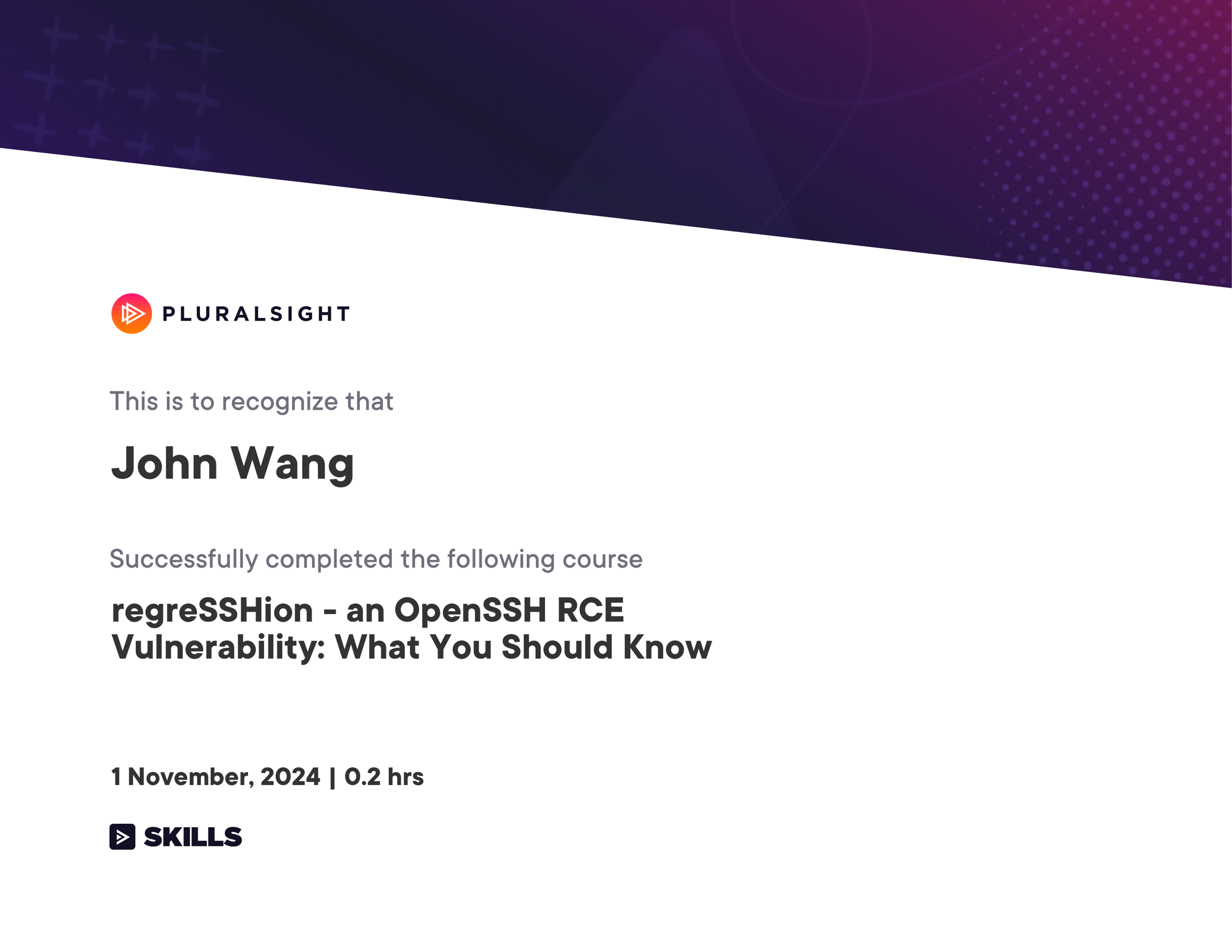 John's regreSSHion - an OpenSSH RCE Vulnerability: What You Should Know from Pluralsight by Michael Teske, Matthew Lloyd Davies