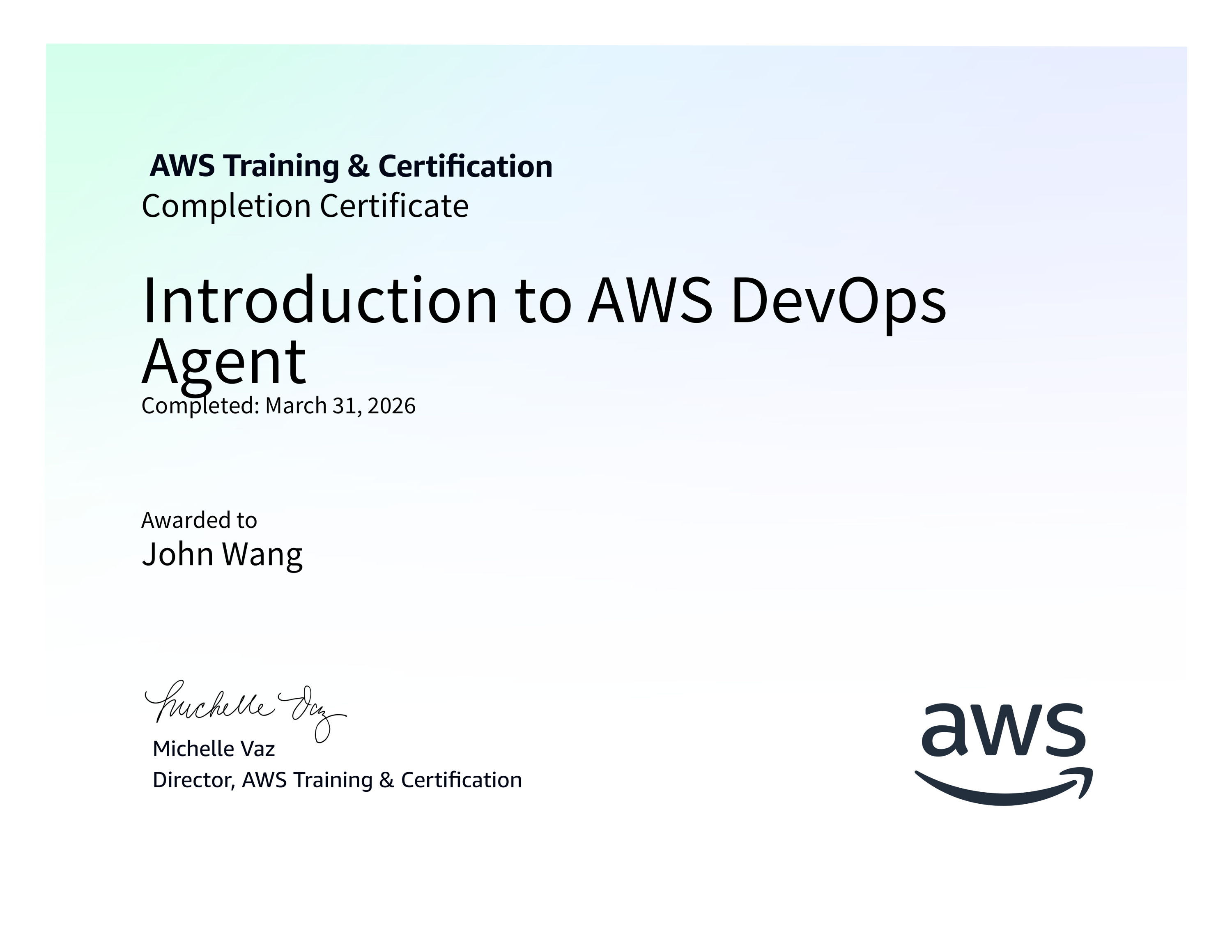John's Introduction to AWS DevOps Agent from AWS