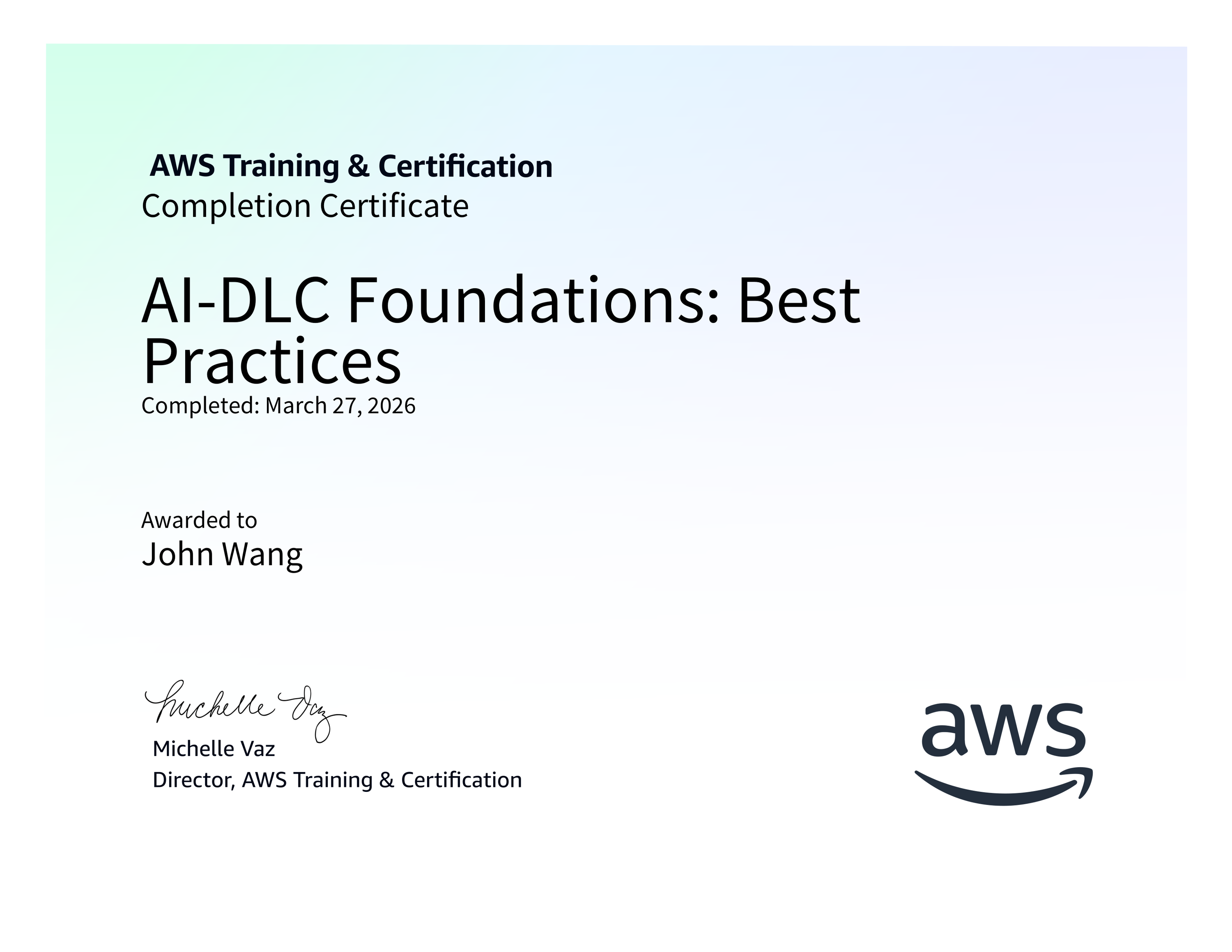 John's AI-DLC Foundations: Best Practices from AWS