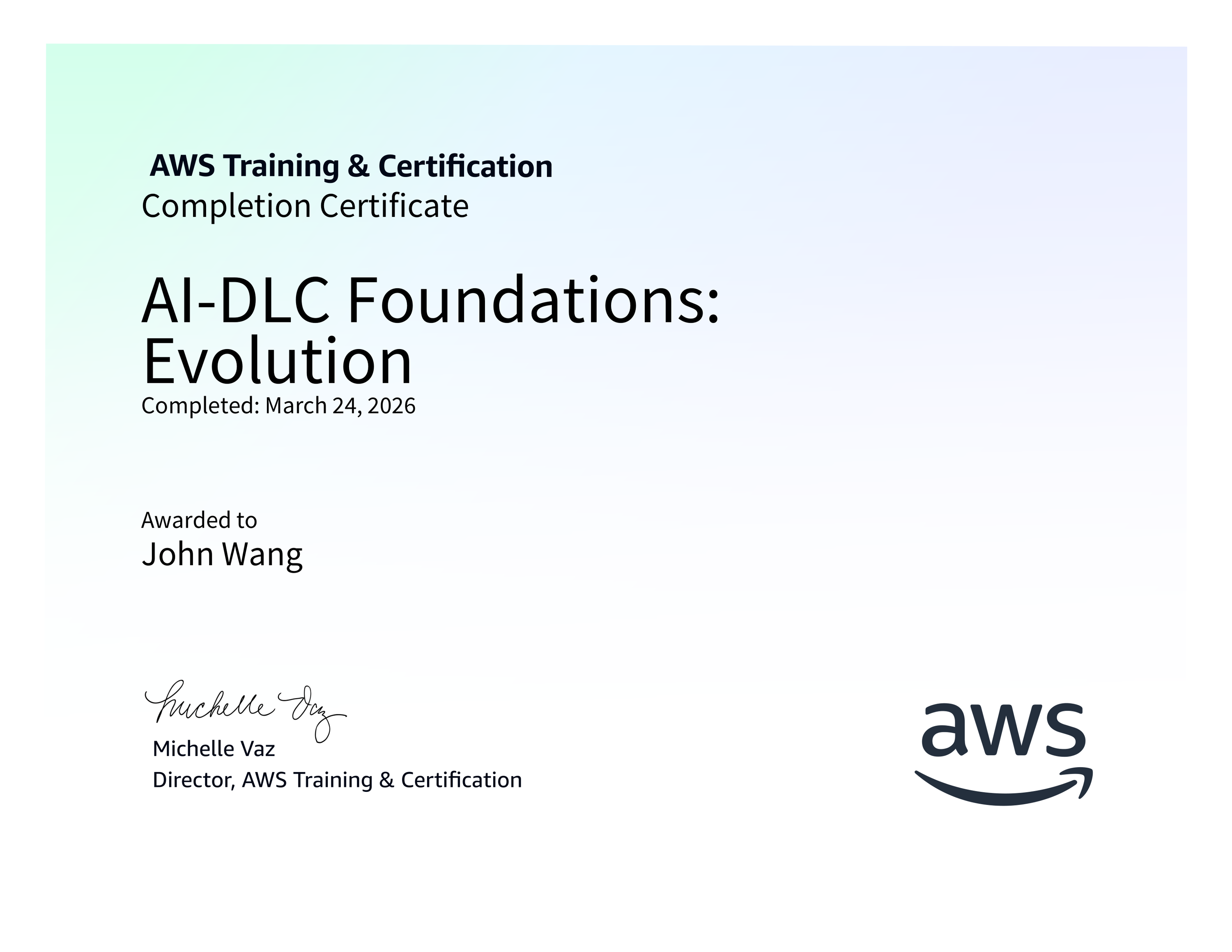 John's AI-DLC Foundations: Evolution from AWS