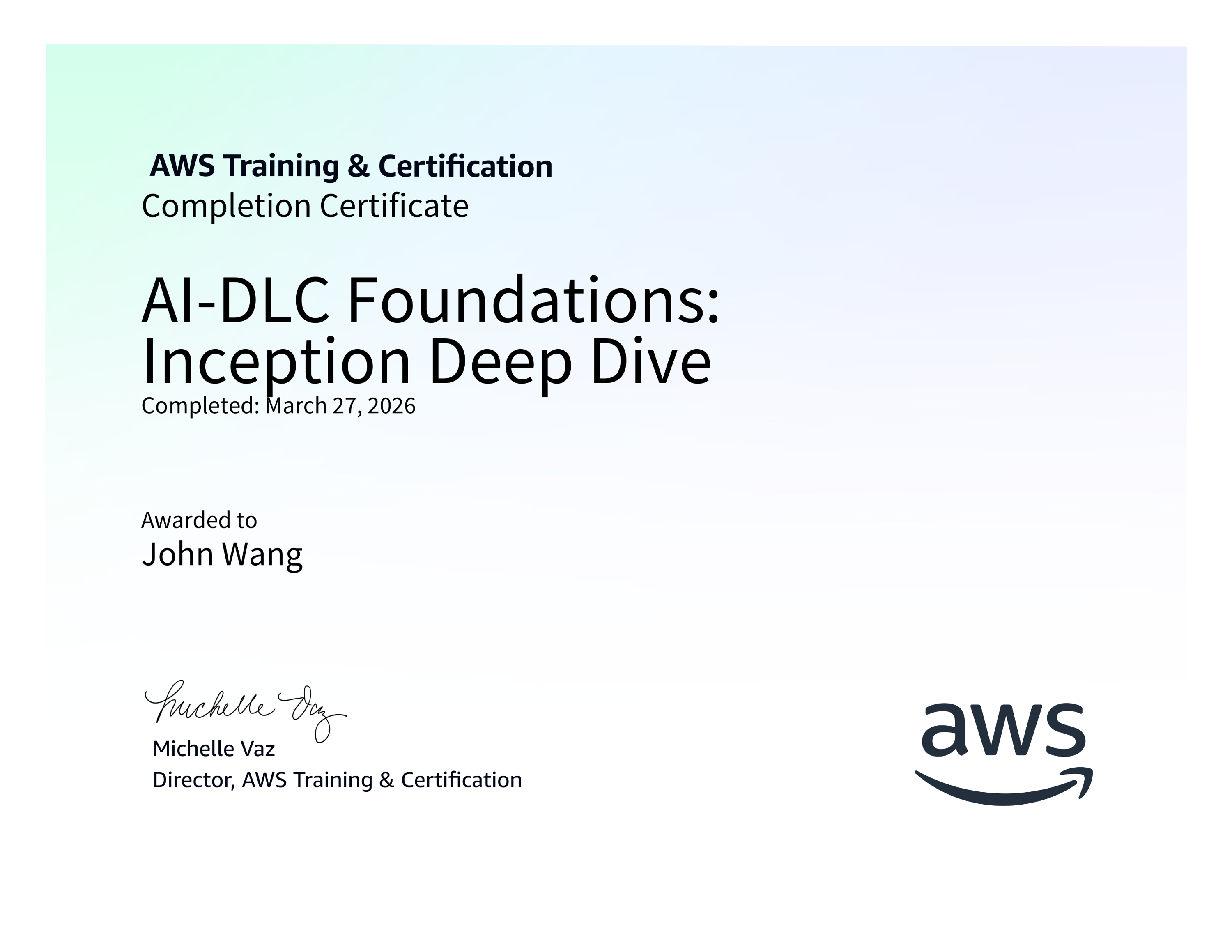 John's AI-DLC Foundations: Inception Deep Dive from AWS
