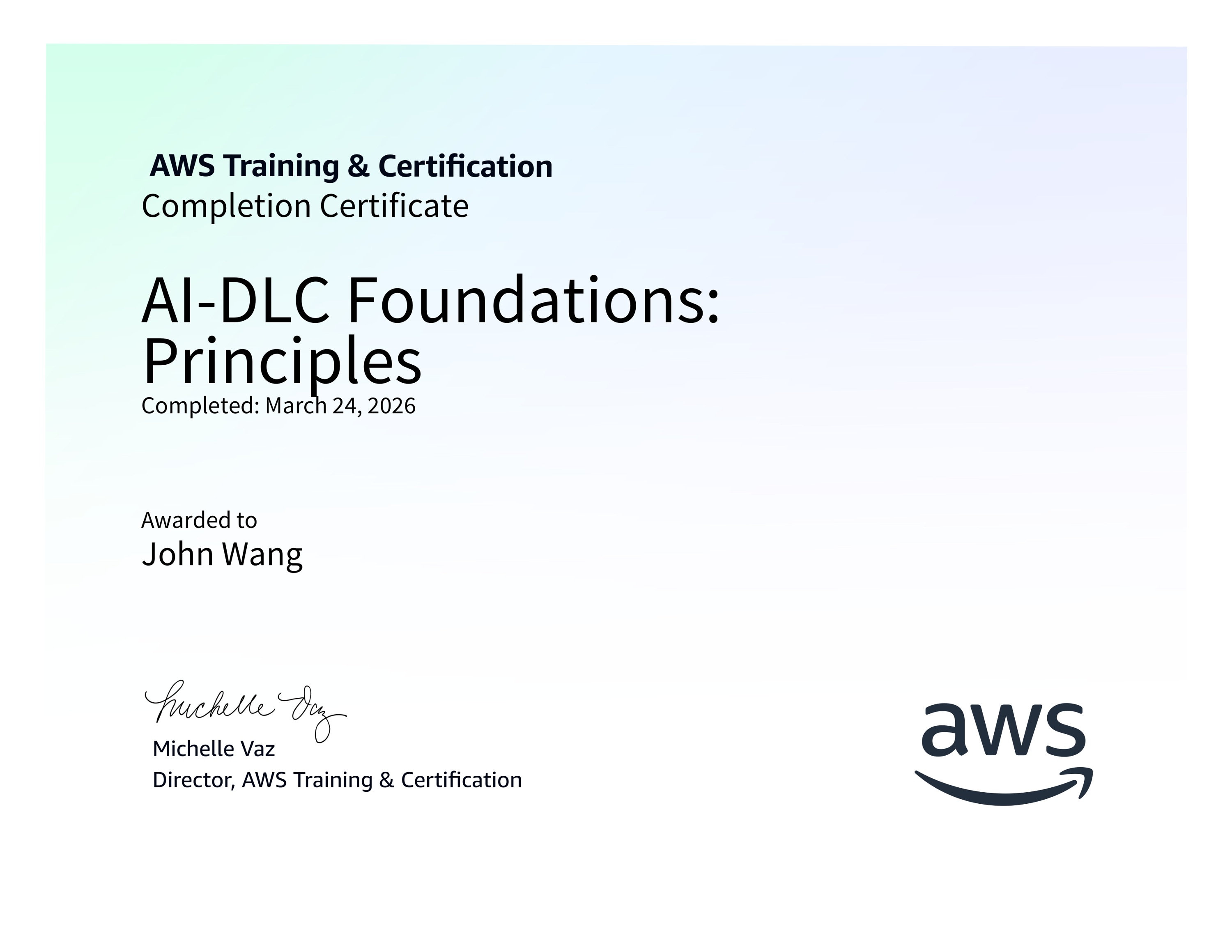 John's AI-DLC Foundations: Principles from AWS