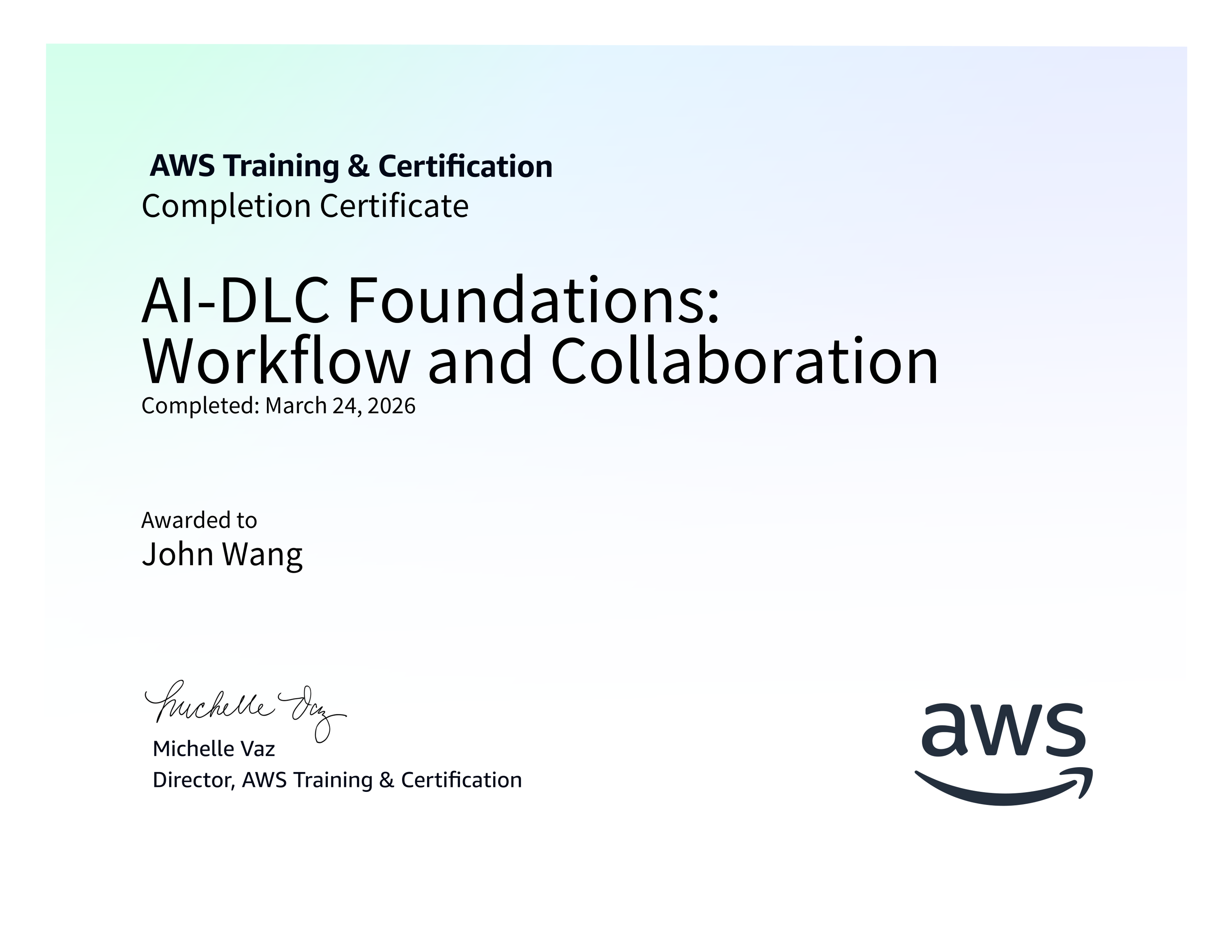John's AI-DLC Foundations: Workflow and Collaboration from AWS