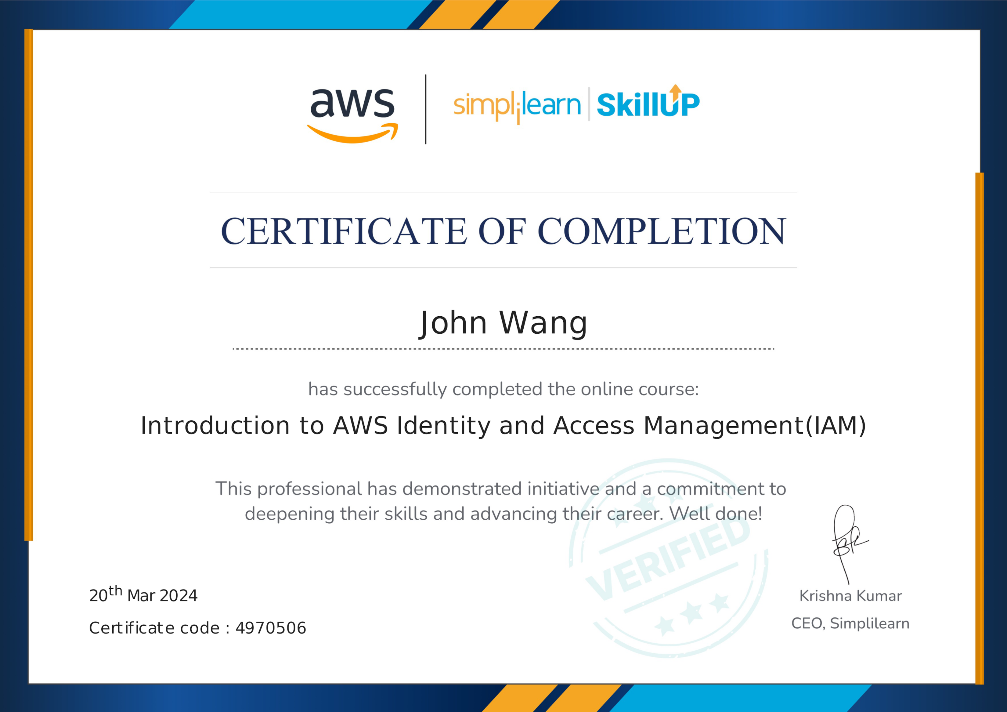 John's Introduction to AWS Identity and Access Management (IAM) from Simplilearn
