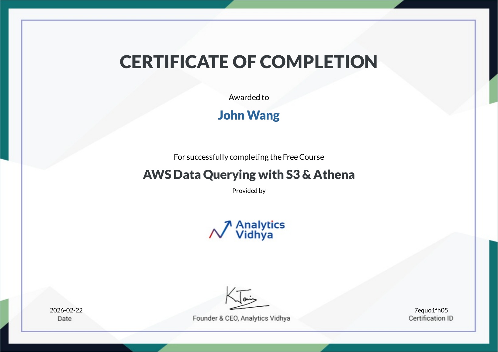 John's AWS Data Querying with S3 & Athena from Analytics Vidhya by Jatin Goel