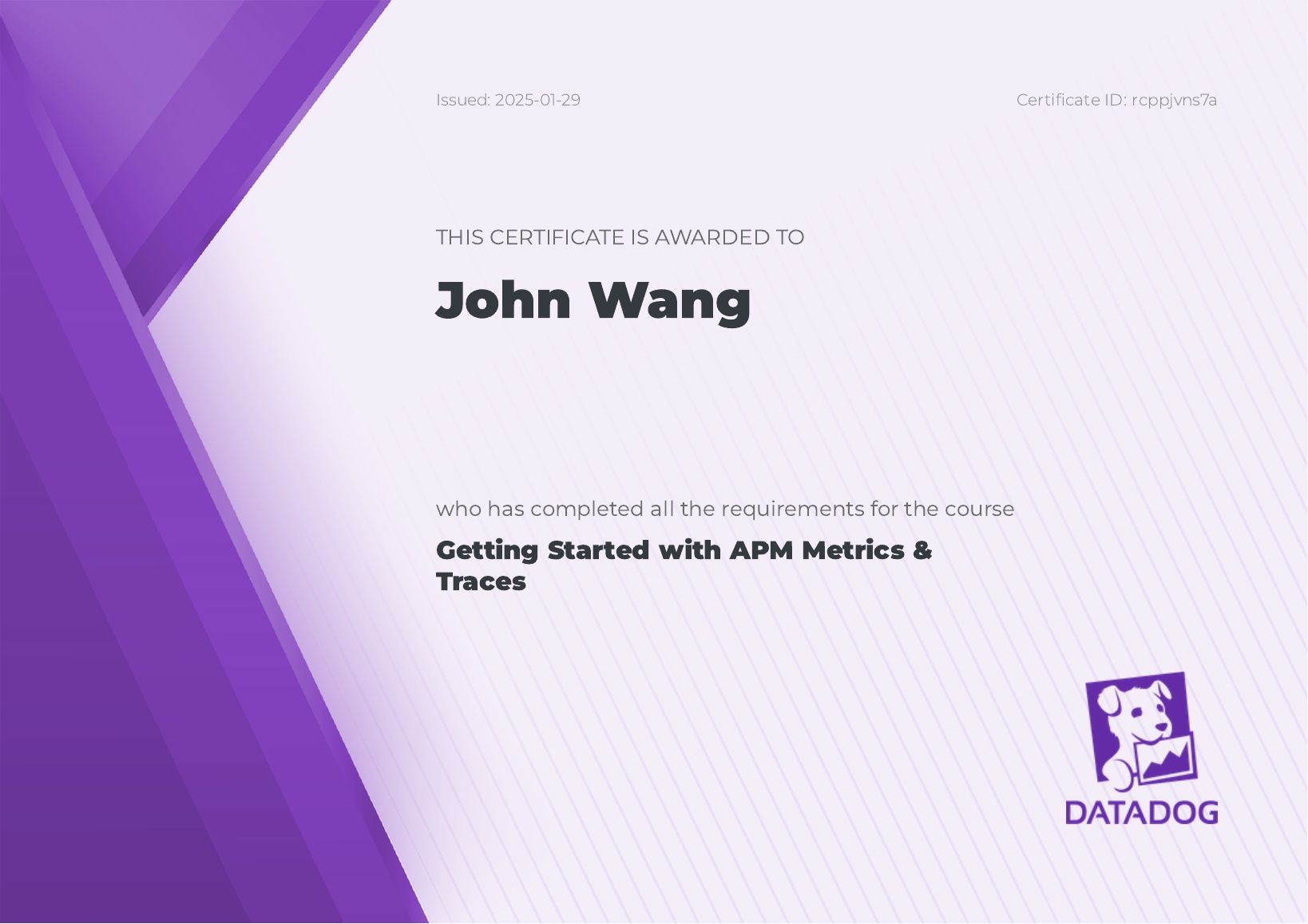 John's Getting Started with APM Metrics & Traces from Datadog