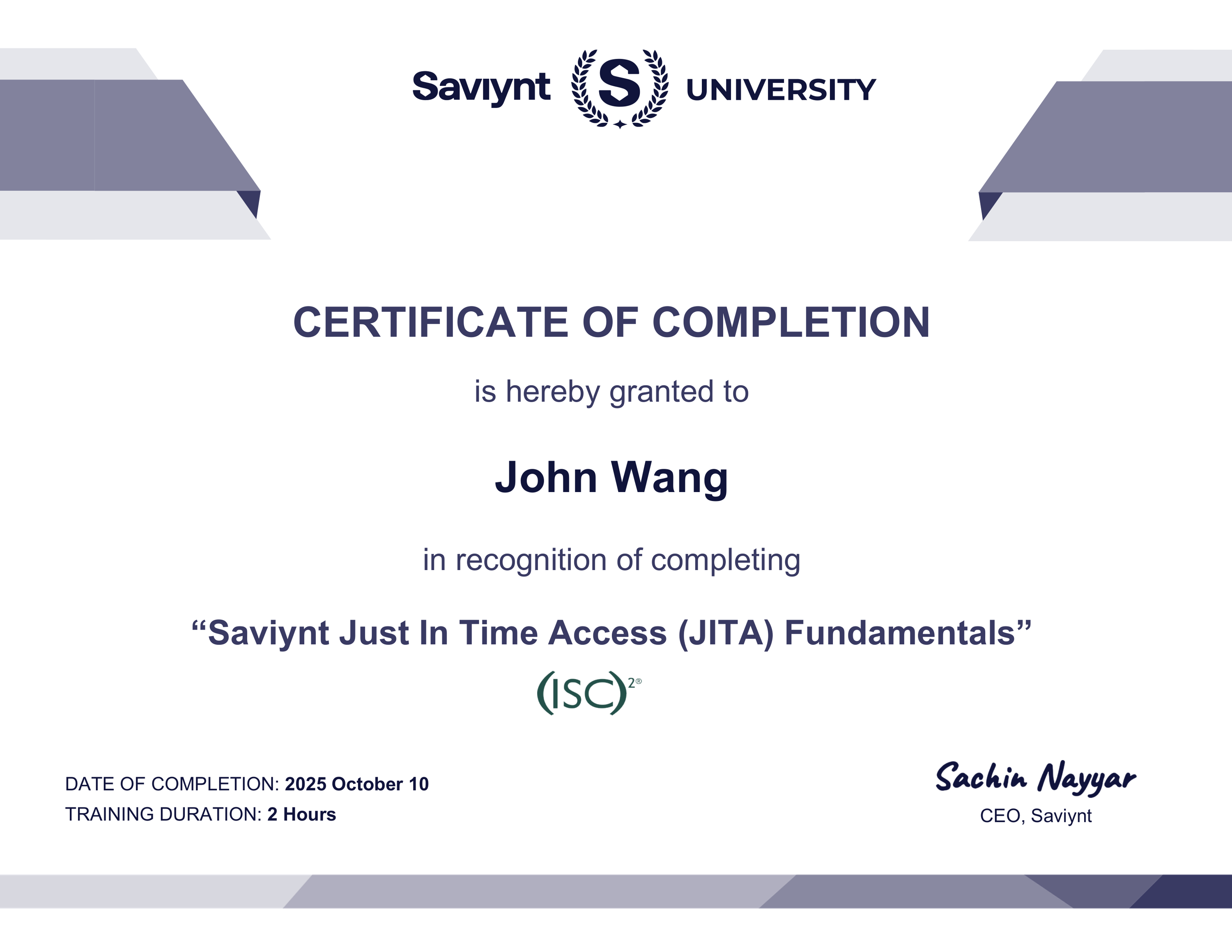 John's Saviynt Just In Time Access (JITA) Fundamentals from Saviynt