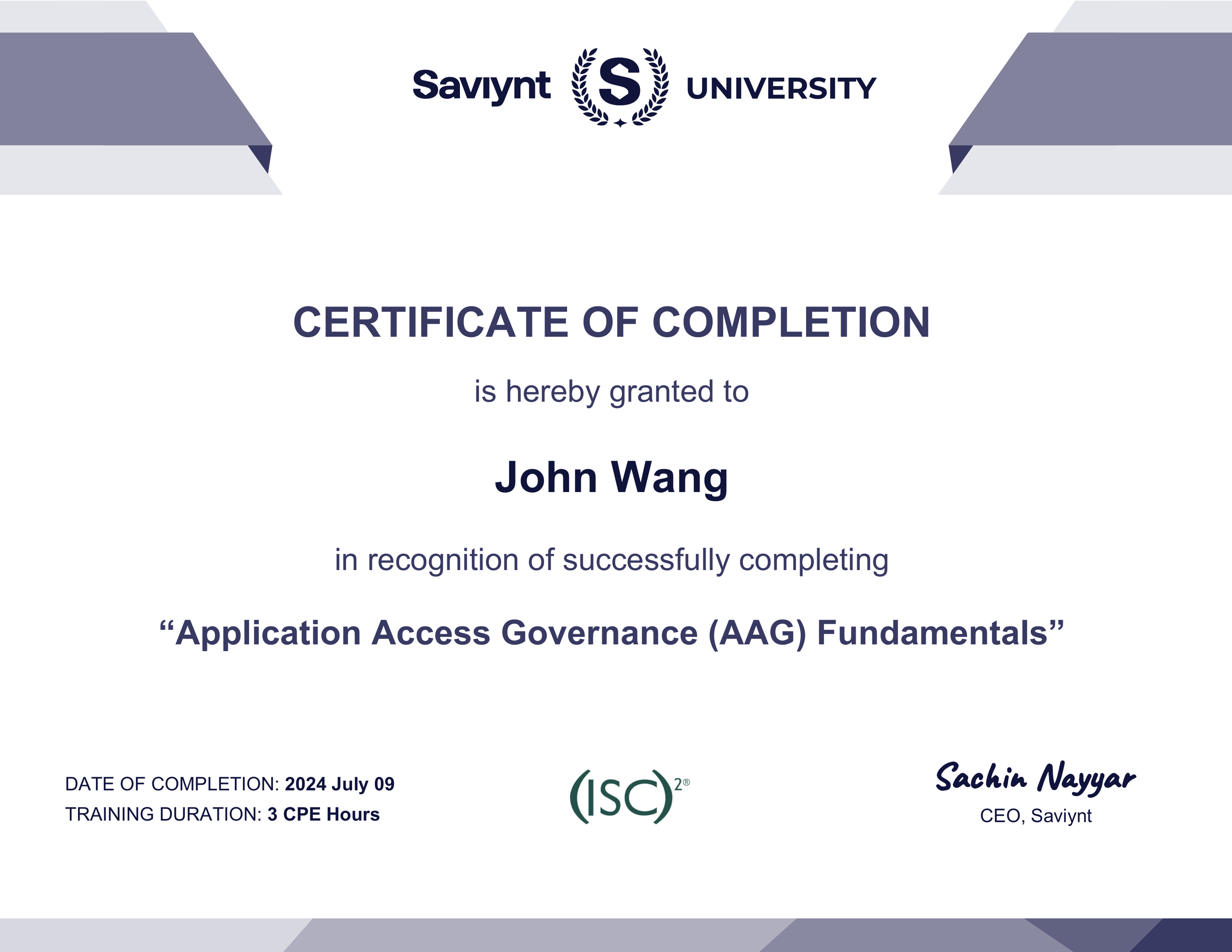 John's Application Access Governance (AAG) Fundamentals from Saviynt