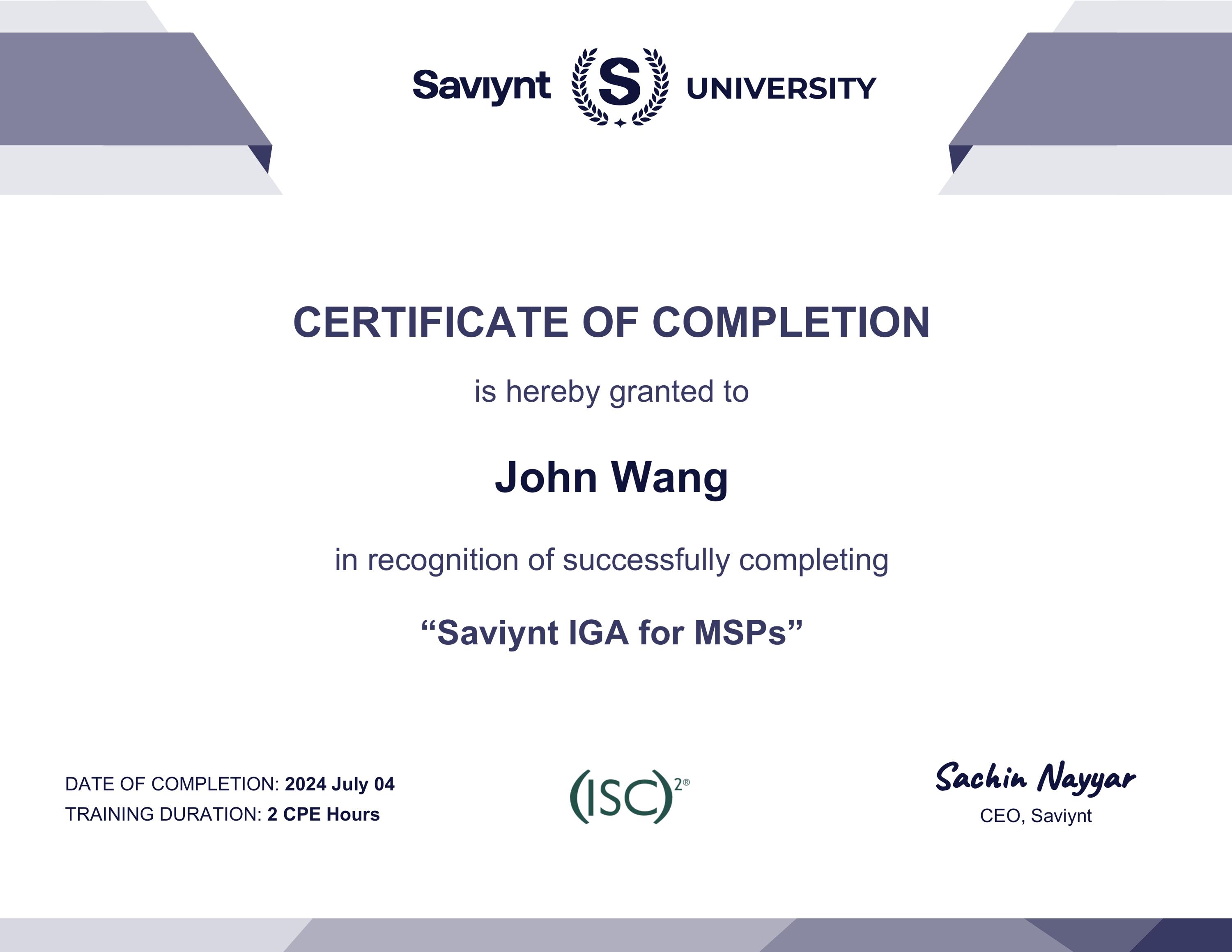 John's Saviynt IGA for MSPs from Saviynt