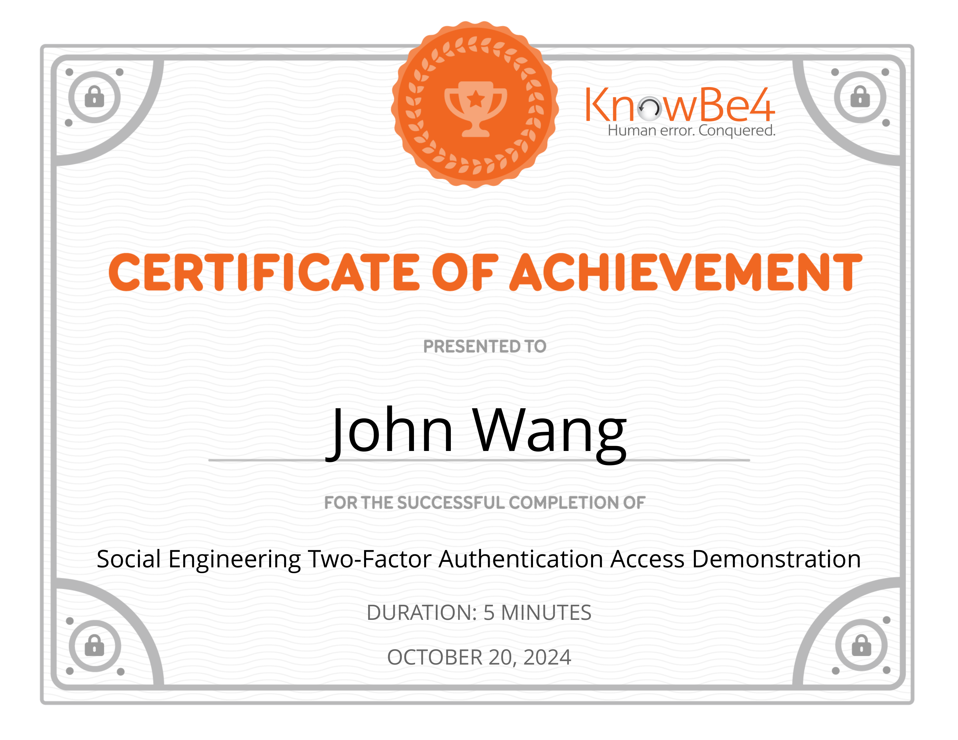 John's Social Engineering Two-Factor Authentication Access Demonstration from KnowBe4 by Kevin Mitnick