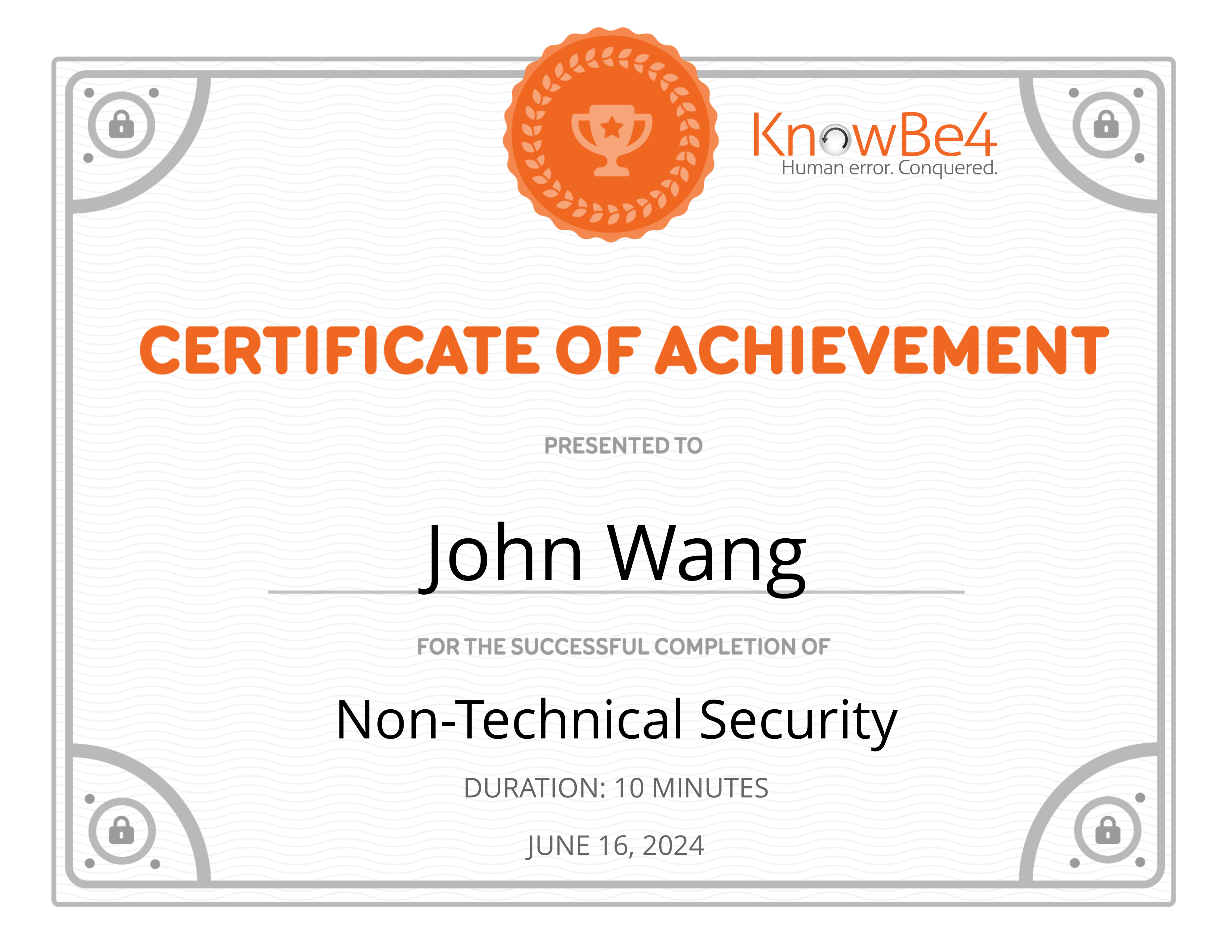 John's Non-Technical Security from KnowBe4