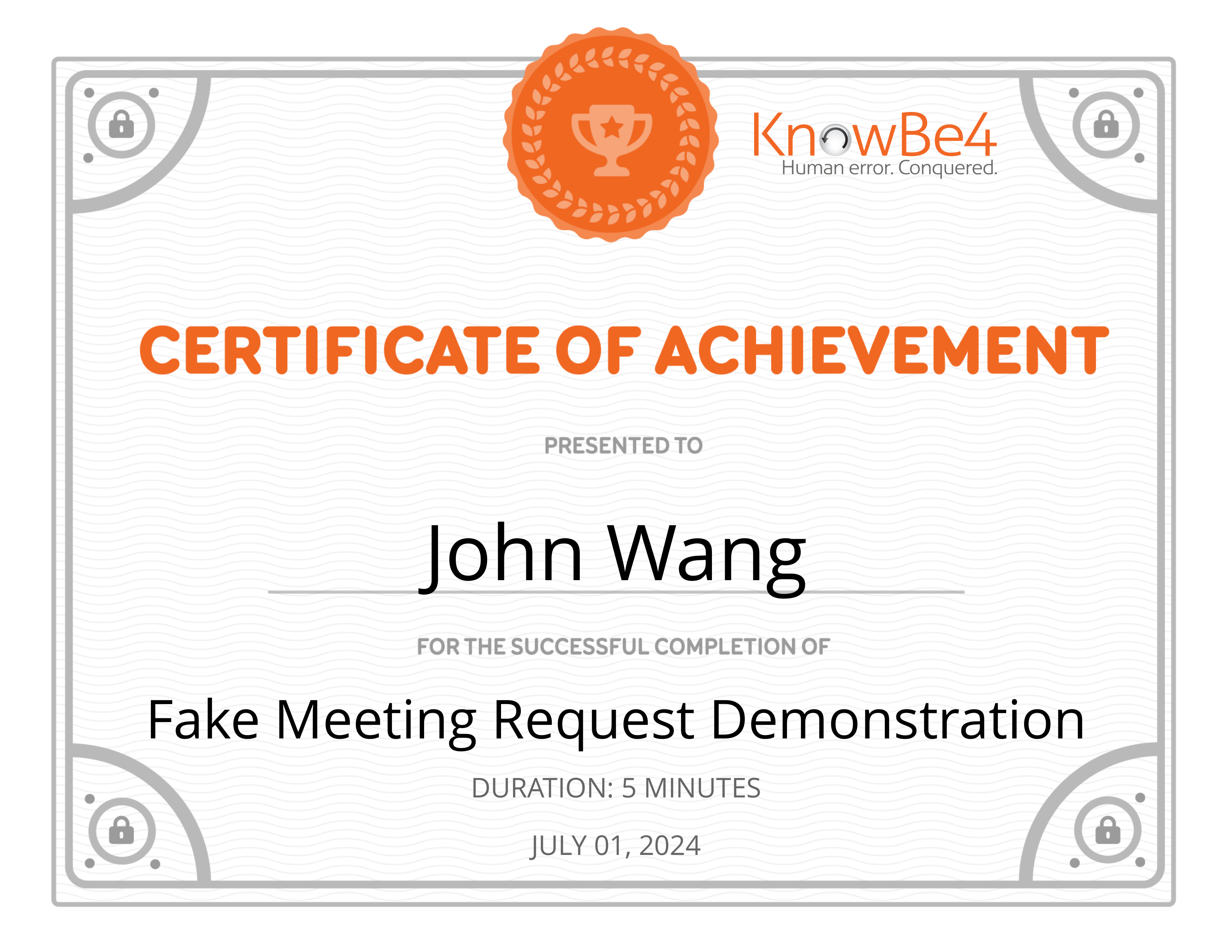 John's Fake Meeting Request Demonstration from KnowBe4 by Kevin Mitnick