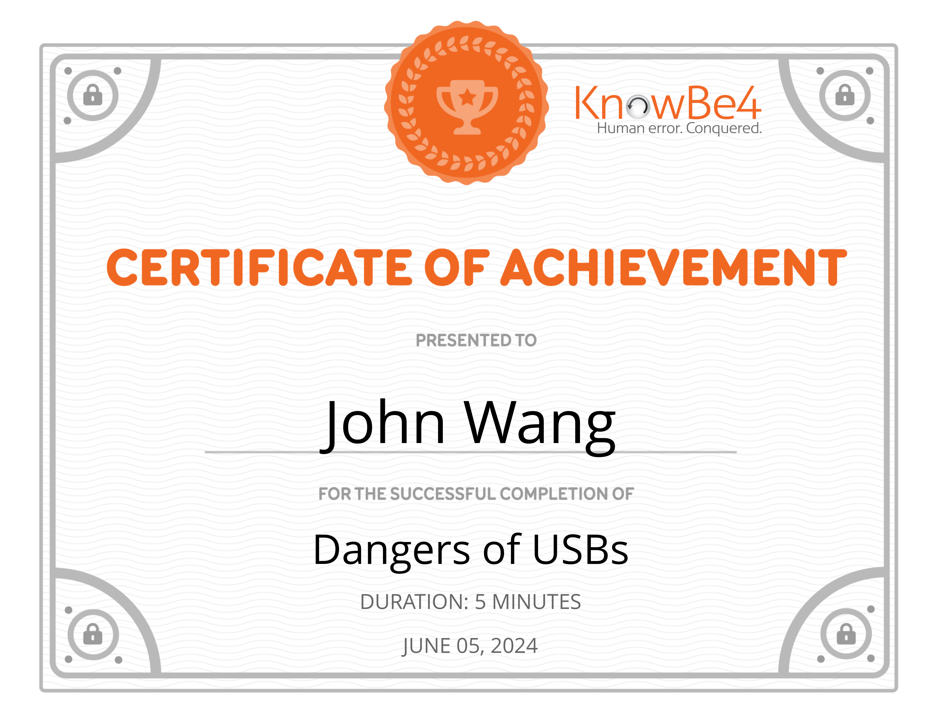 John's Dangers of USBs from KnowBe4