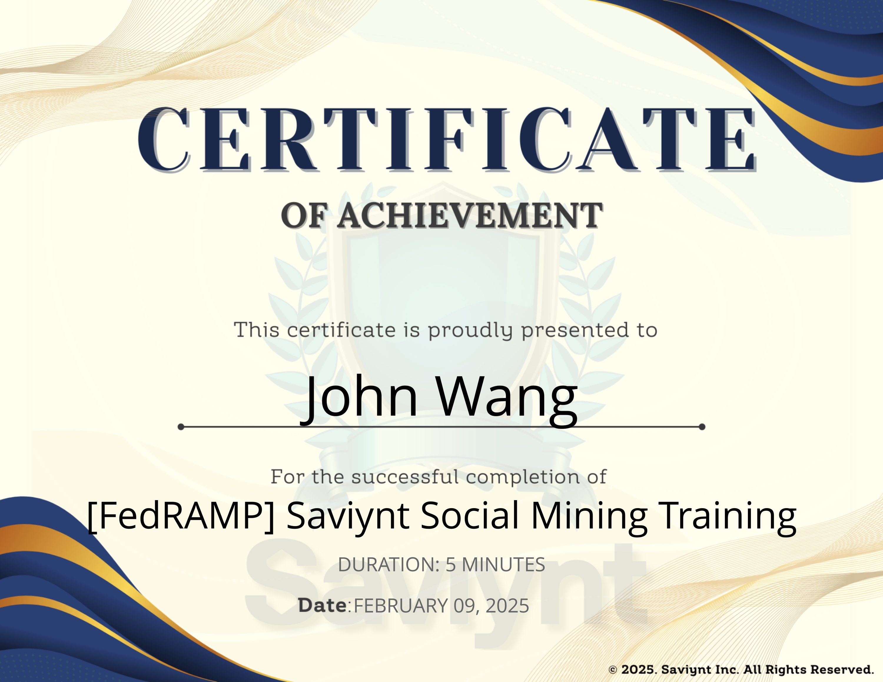 John's [FedRAMP] Saviynt Social Mining Training from Saviynt