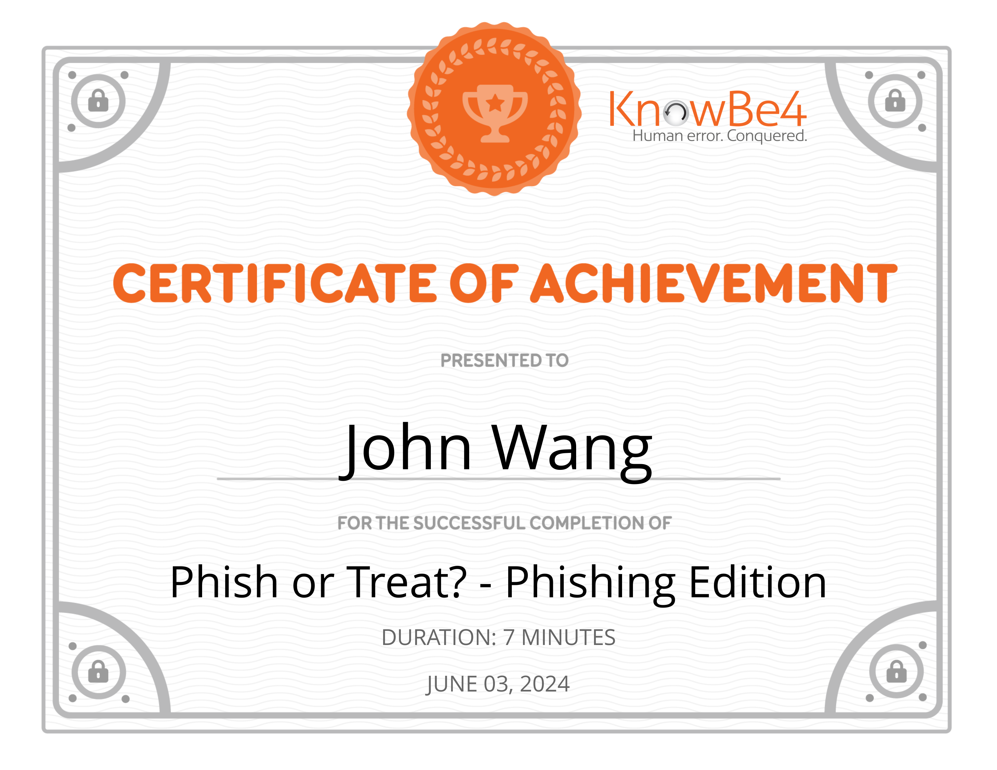 John's Phish or Treat? - Phishing Edition from KnowBe4