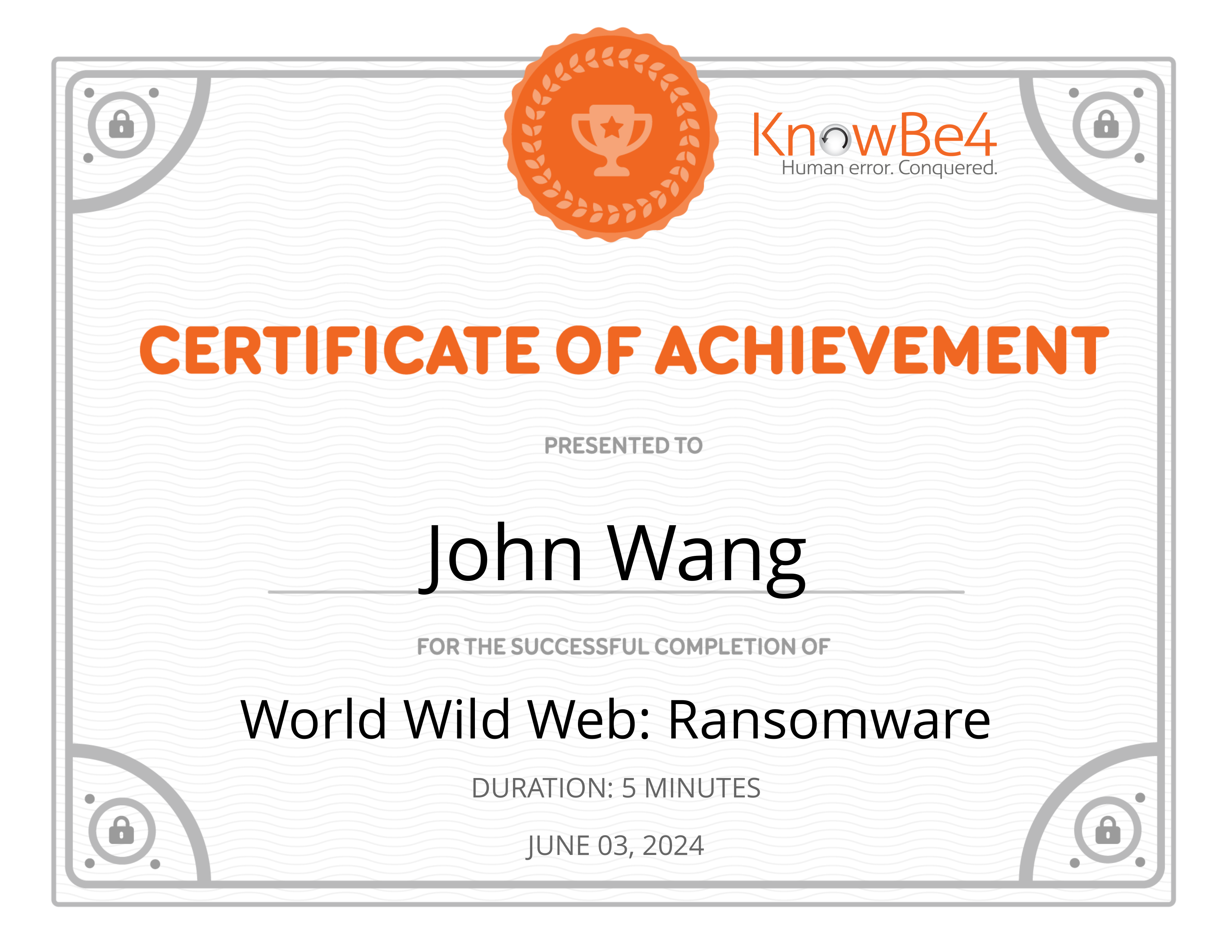 John's World Wild Web: Ransomware from KnowBe4