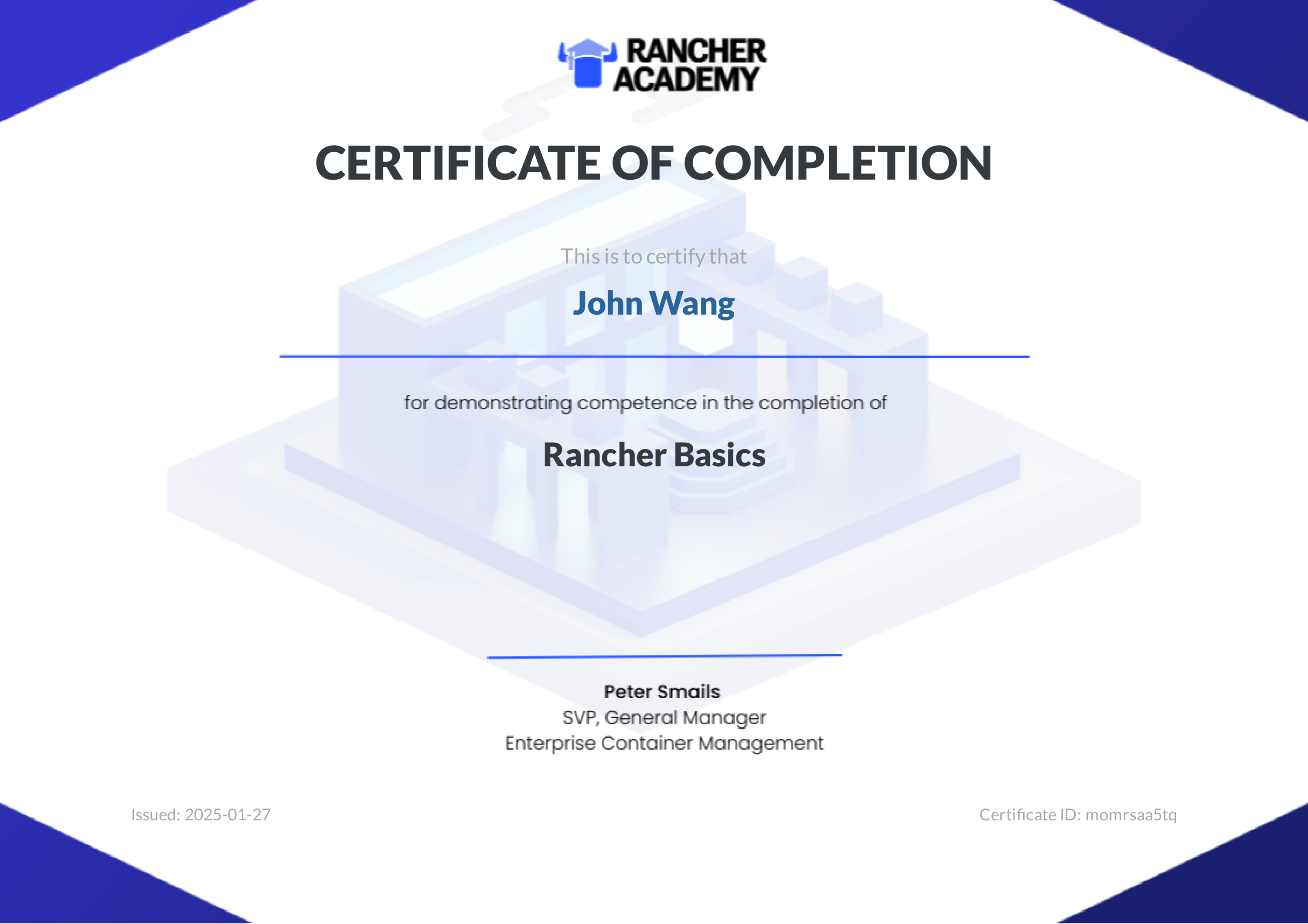 John's Rancher Basics from Rancher Academy