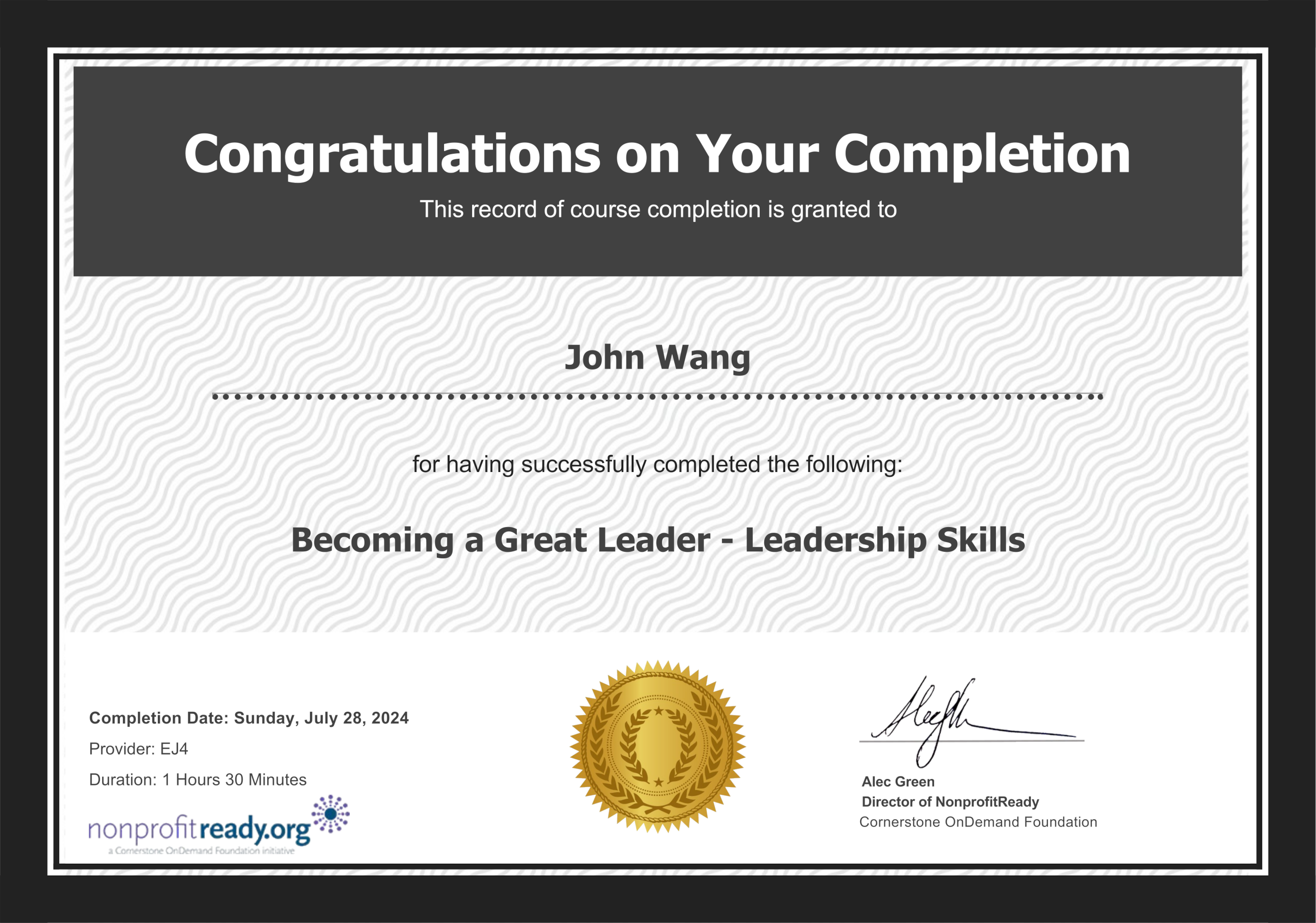 John's Becoming a Great Leader - Leadership Skills from EJ4