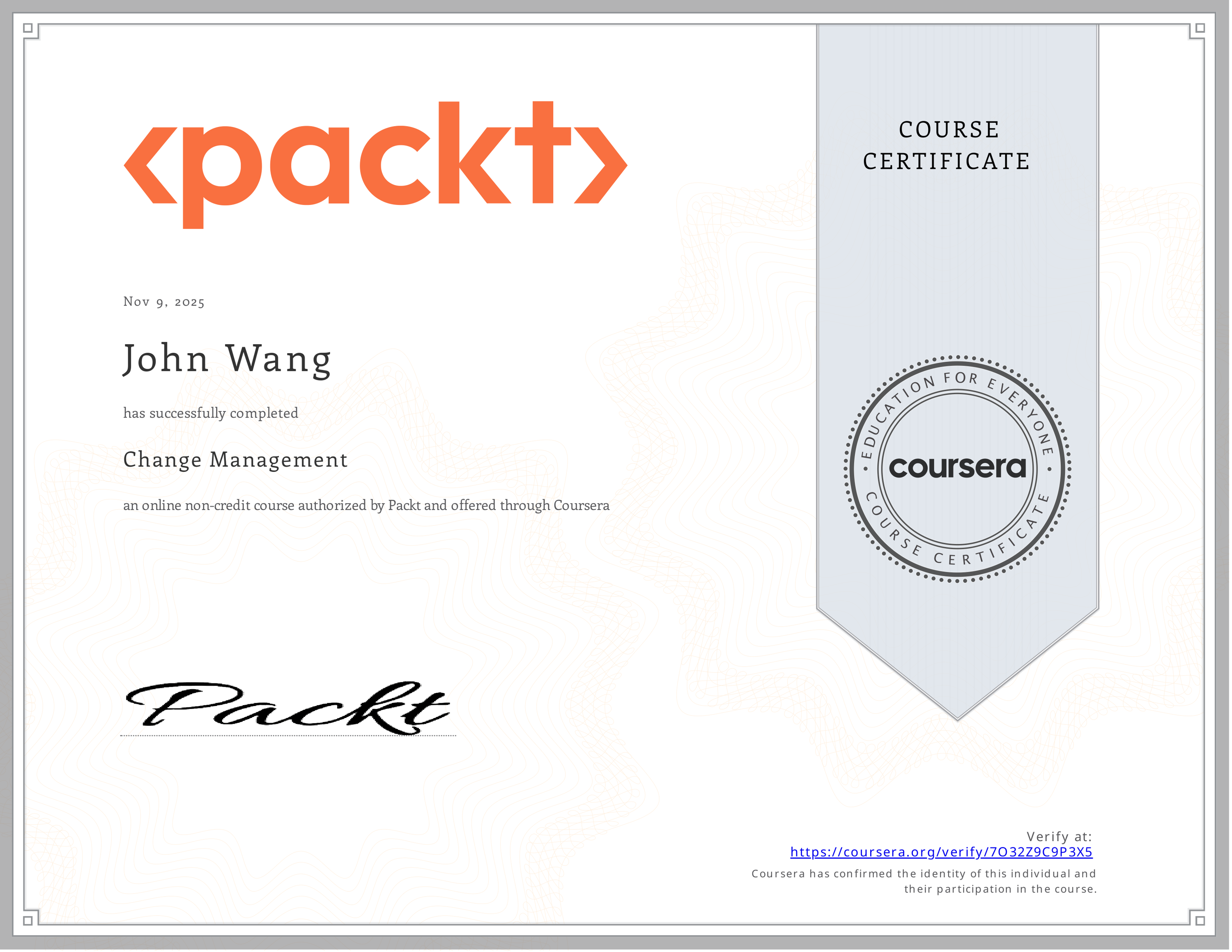 John's Change Management from Packt