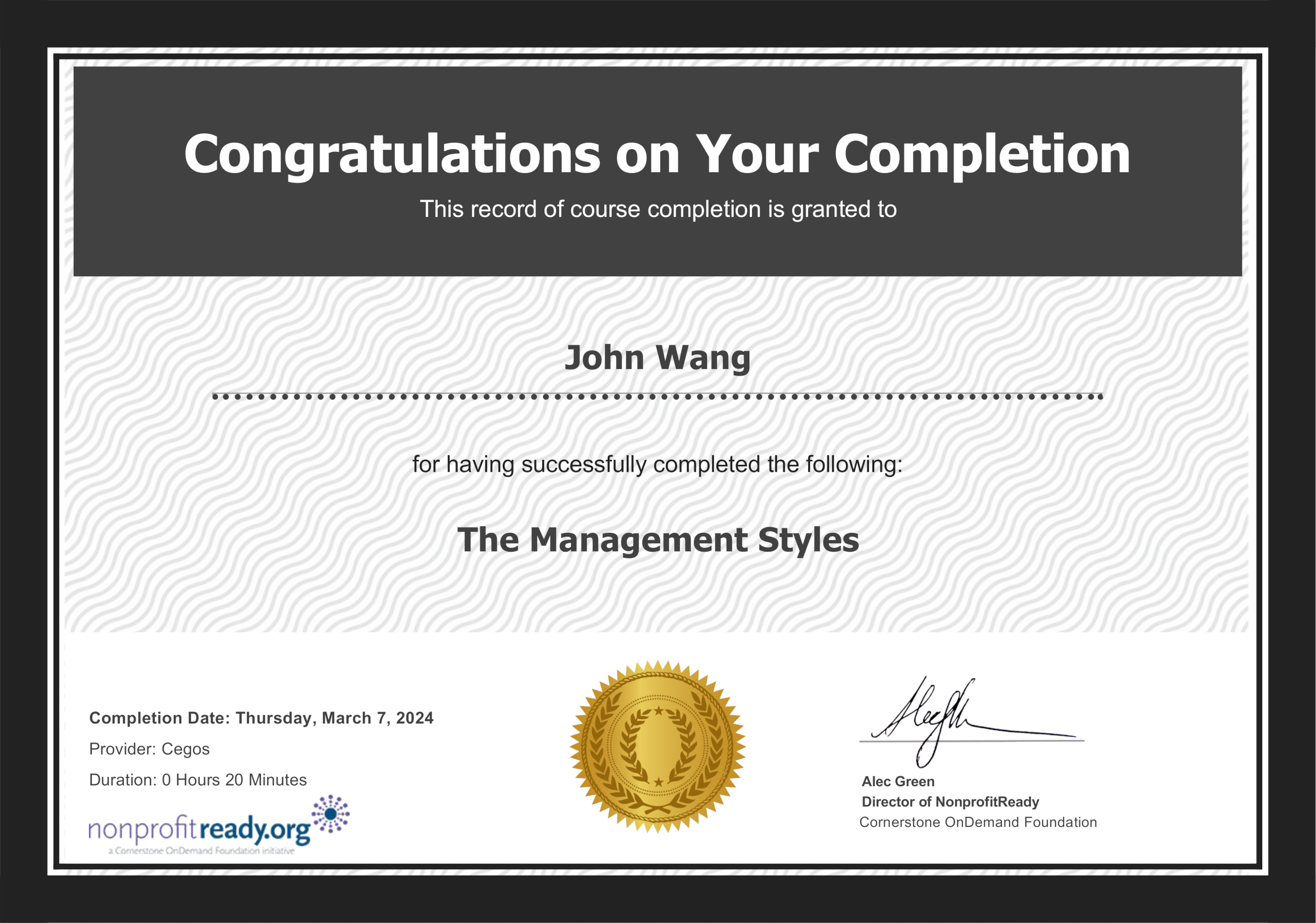 John's The Management Styles from NonprofitReady by Cegos