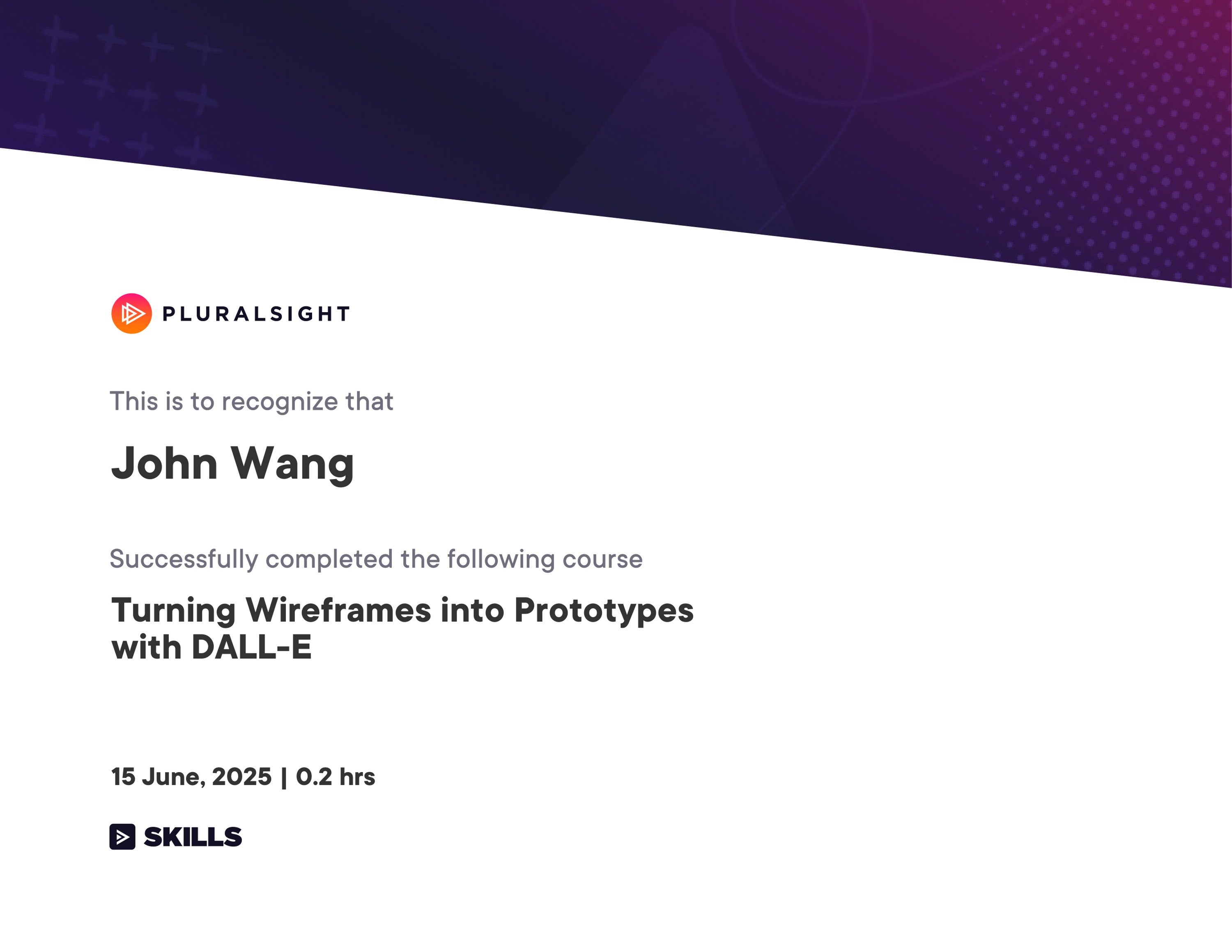 John's Turning Wireframes into Prototypes with DALL-E from Pluralsight by Daniel Stern