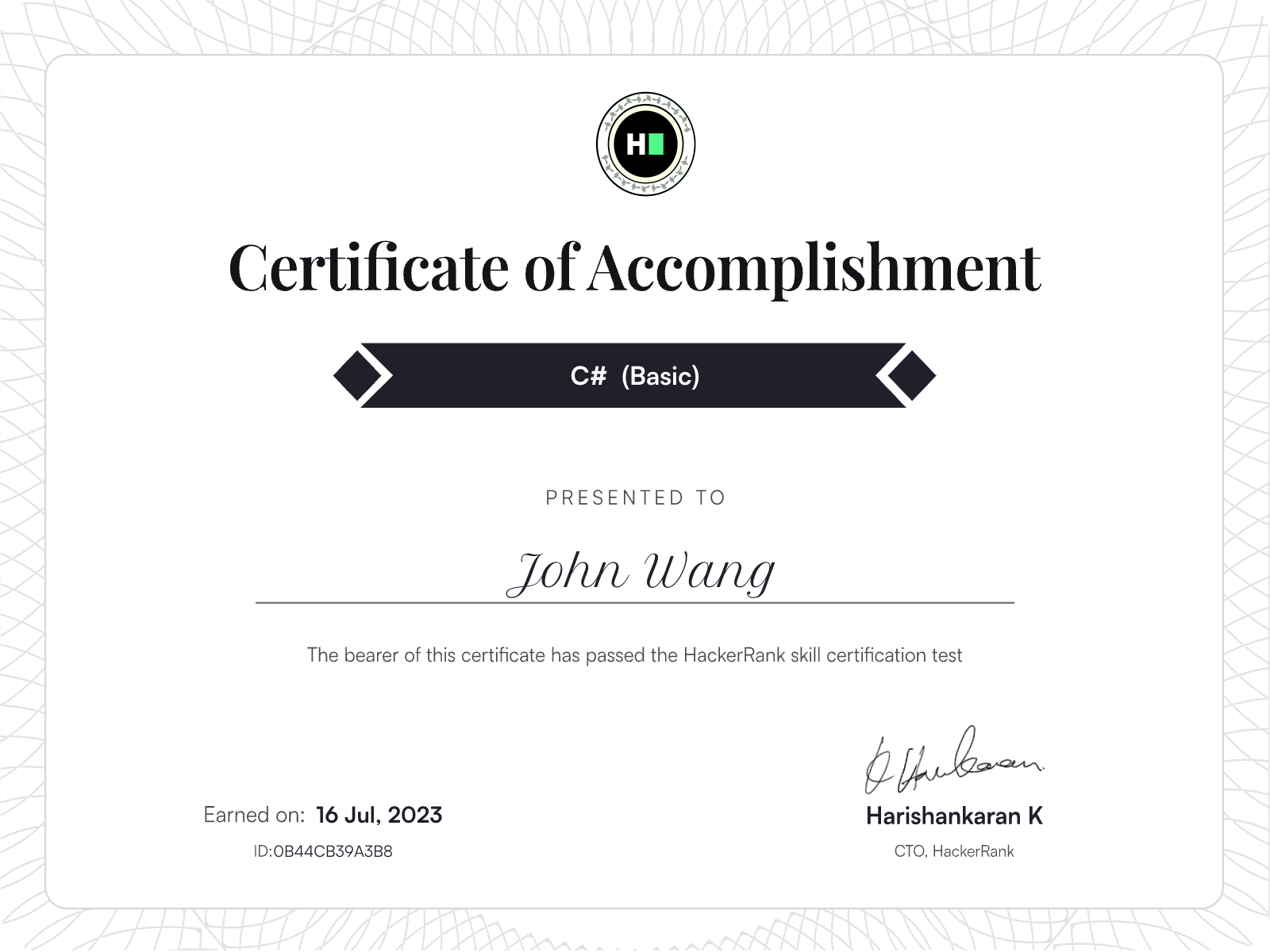 John's C# (Basic) from HackerRank