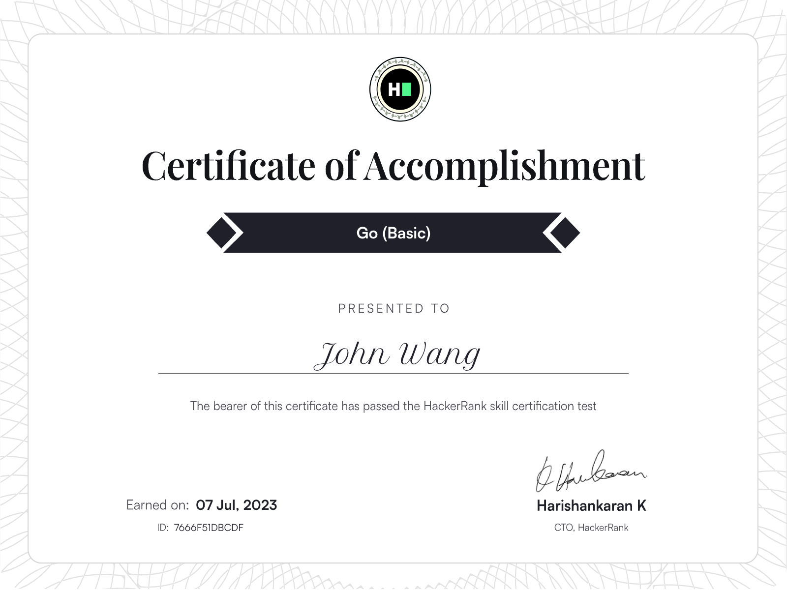 John's Go (Basic) from HackerRank