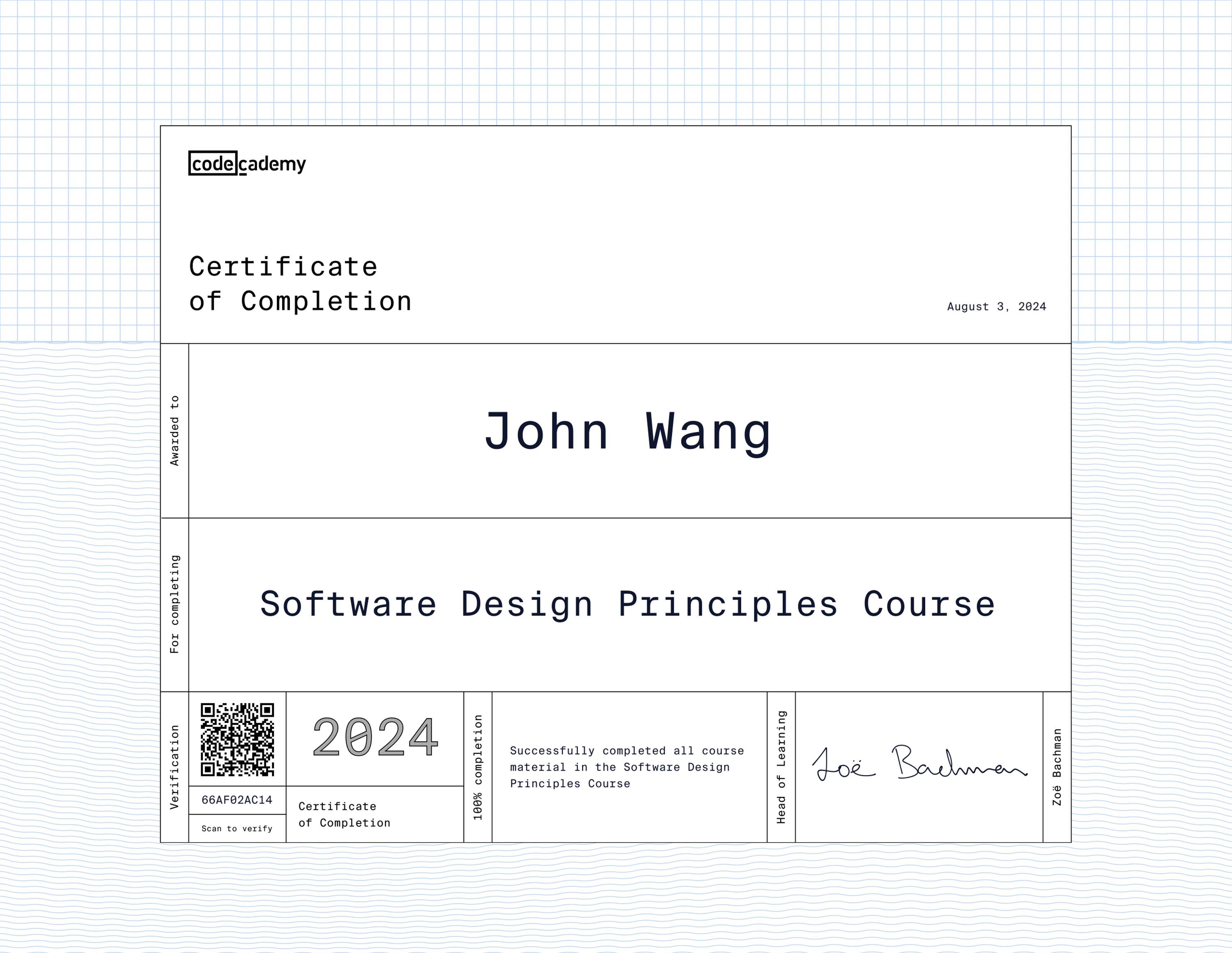 John's Software Design Principles from Codecademy