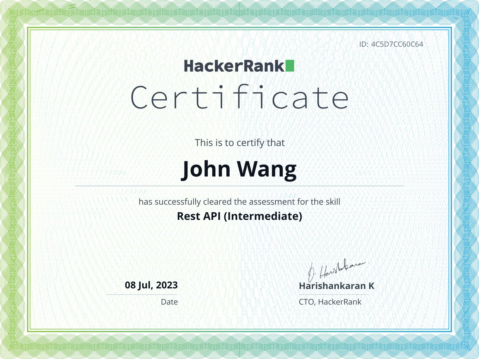 John's Rest API (Intermediate) from HackerRank