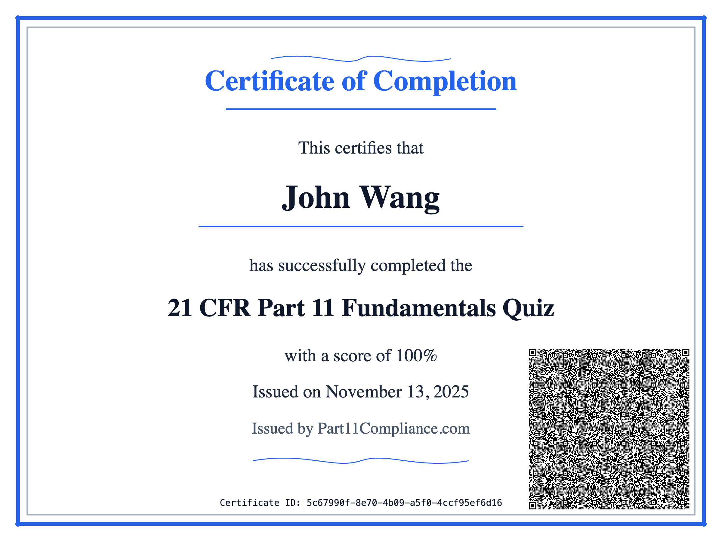 John's 21 CFR Part 11 Fundamentals from 21 CFR Part 11 Compliance