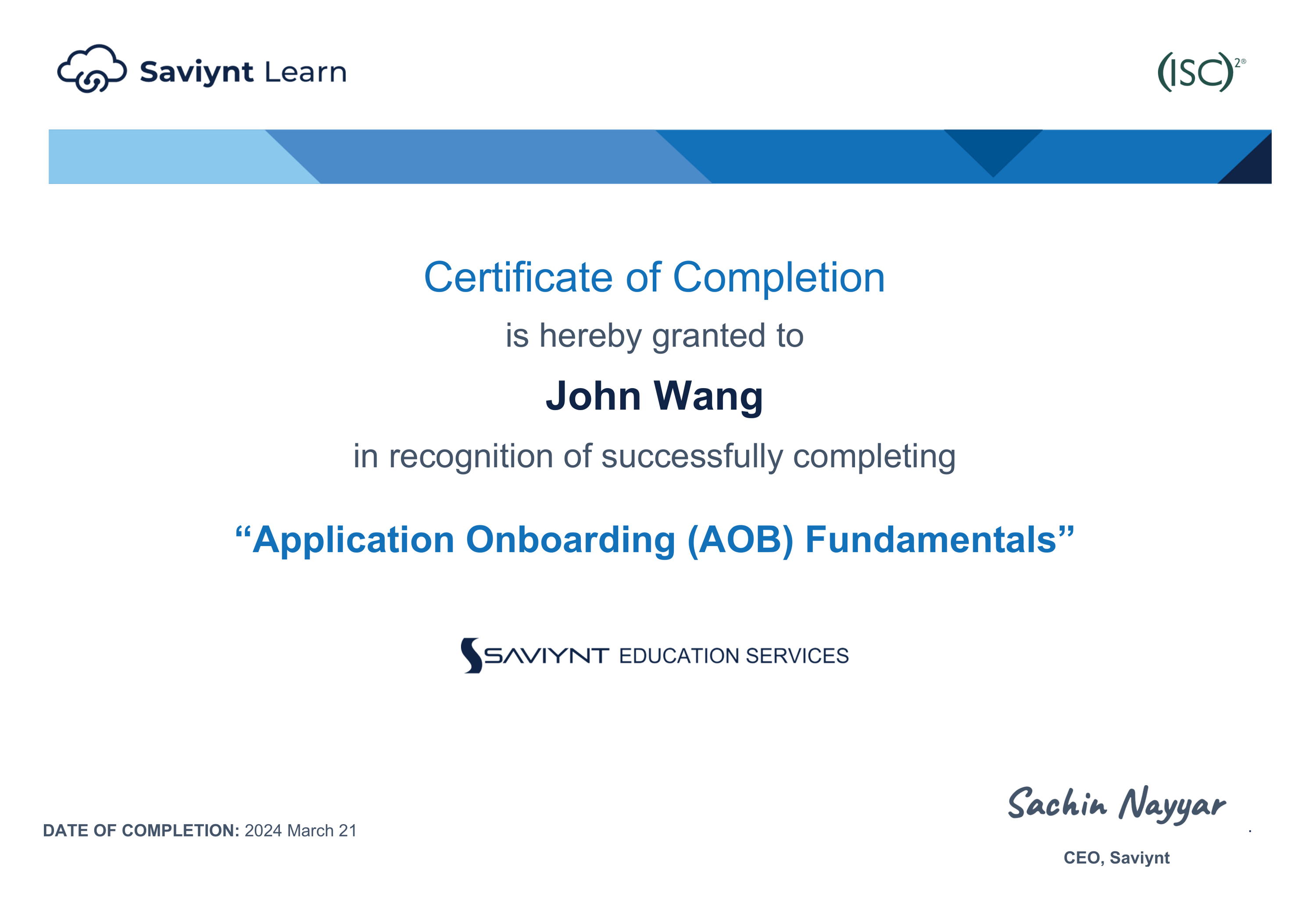 John's Application Onboarding (AOB) Fundamentals from Saviynt