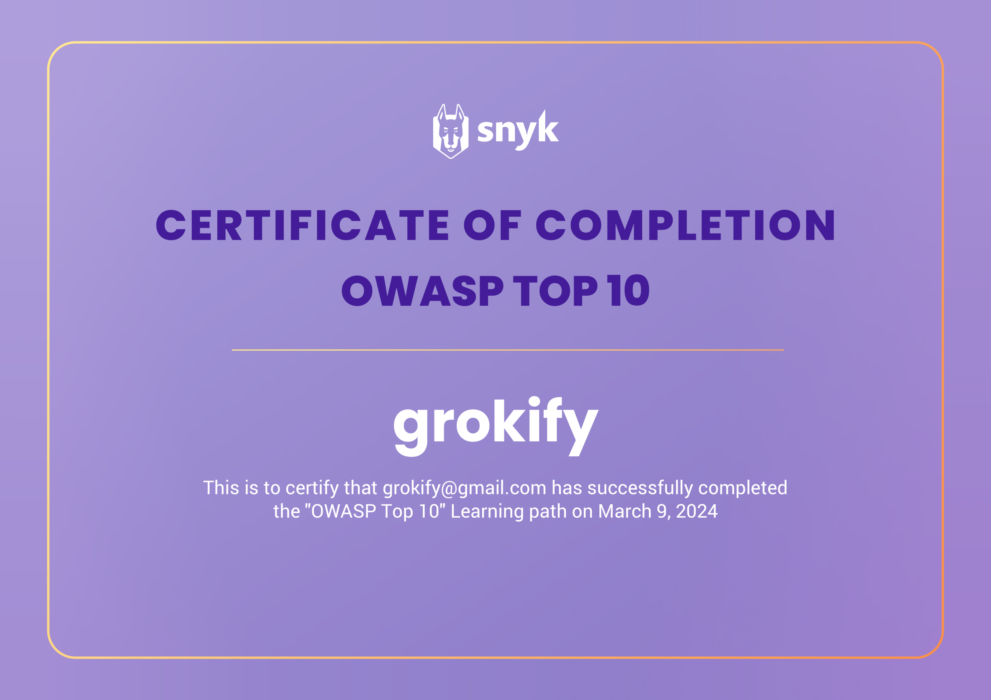 John's OWASP Top 10 from Snyk
