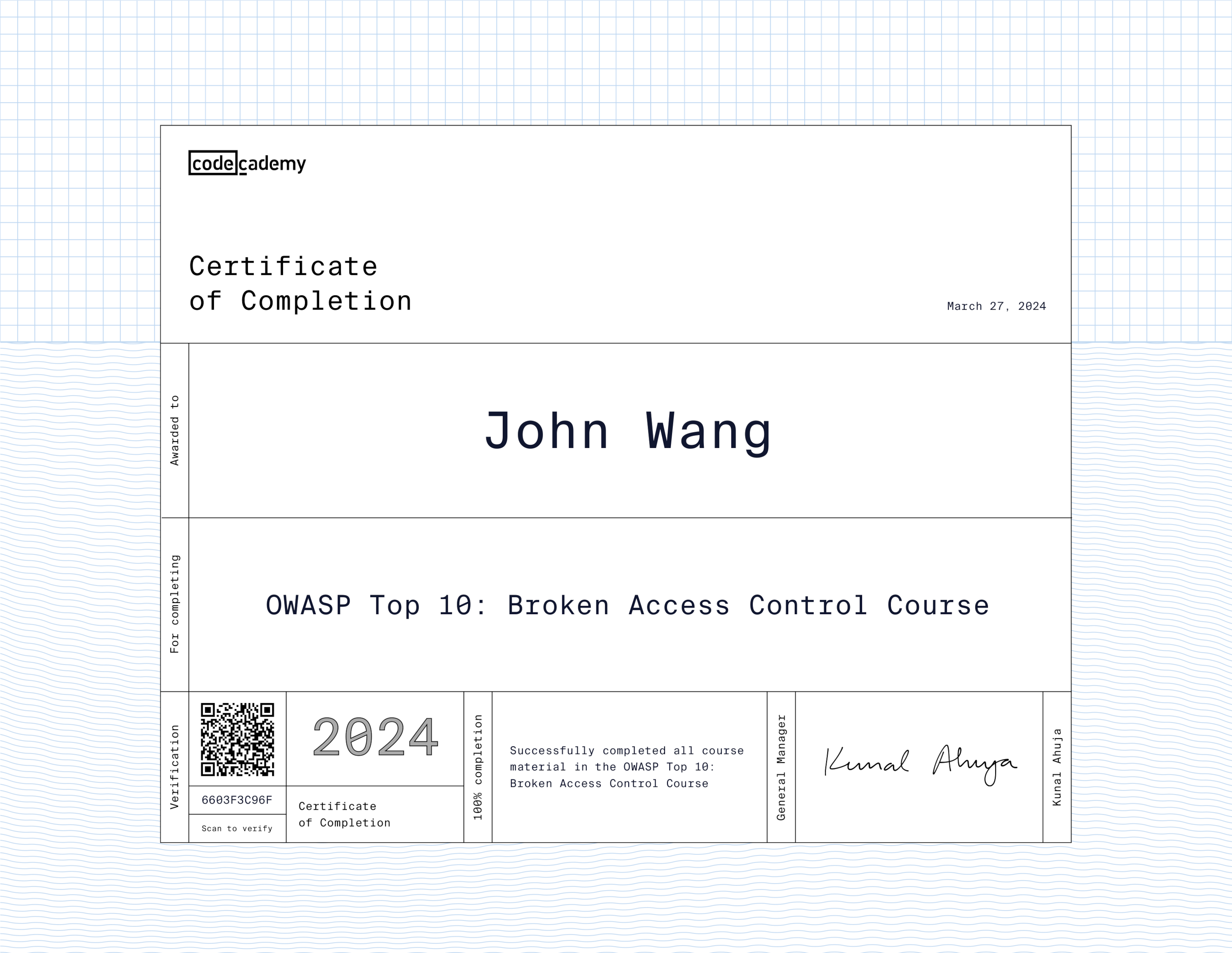 John's OWASP Top 10: Broken Access Control from Codecademy